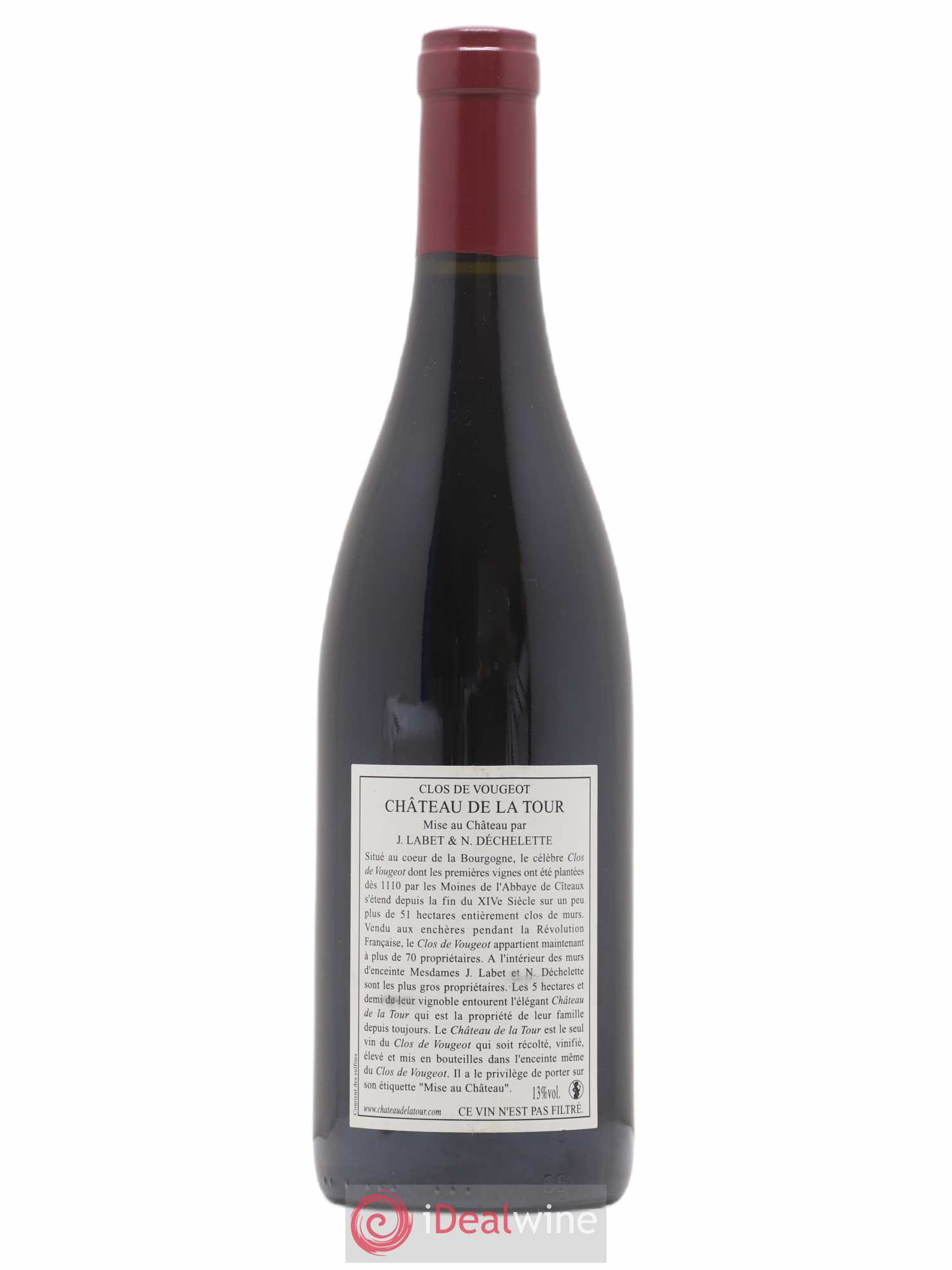 Clos de Vougeot Grand Cru Vieilles Vignes Château de La Tour 2007 - Lot de 1 bouteille - 1