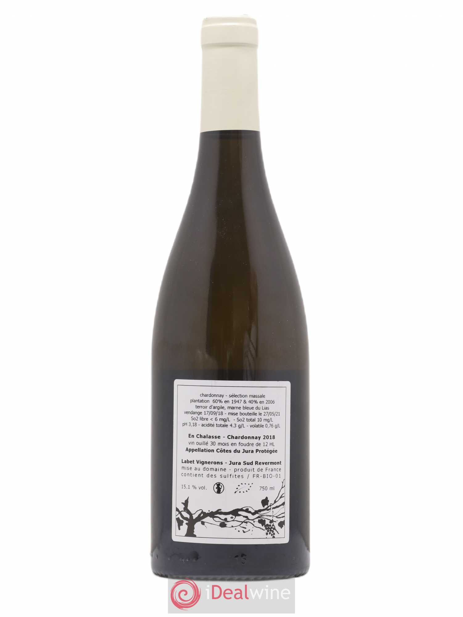 Côtes du Jura Chardonnay En Chalasse Romain - Julien - Charline Labet 2018 - Lot de 1 bouteille - 1