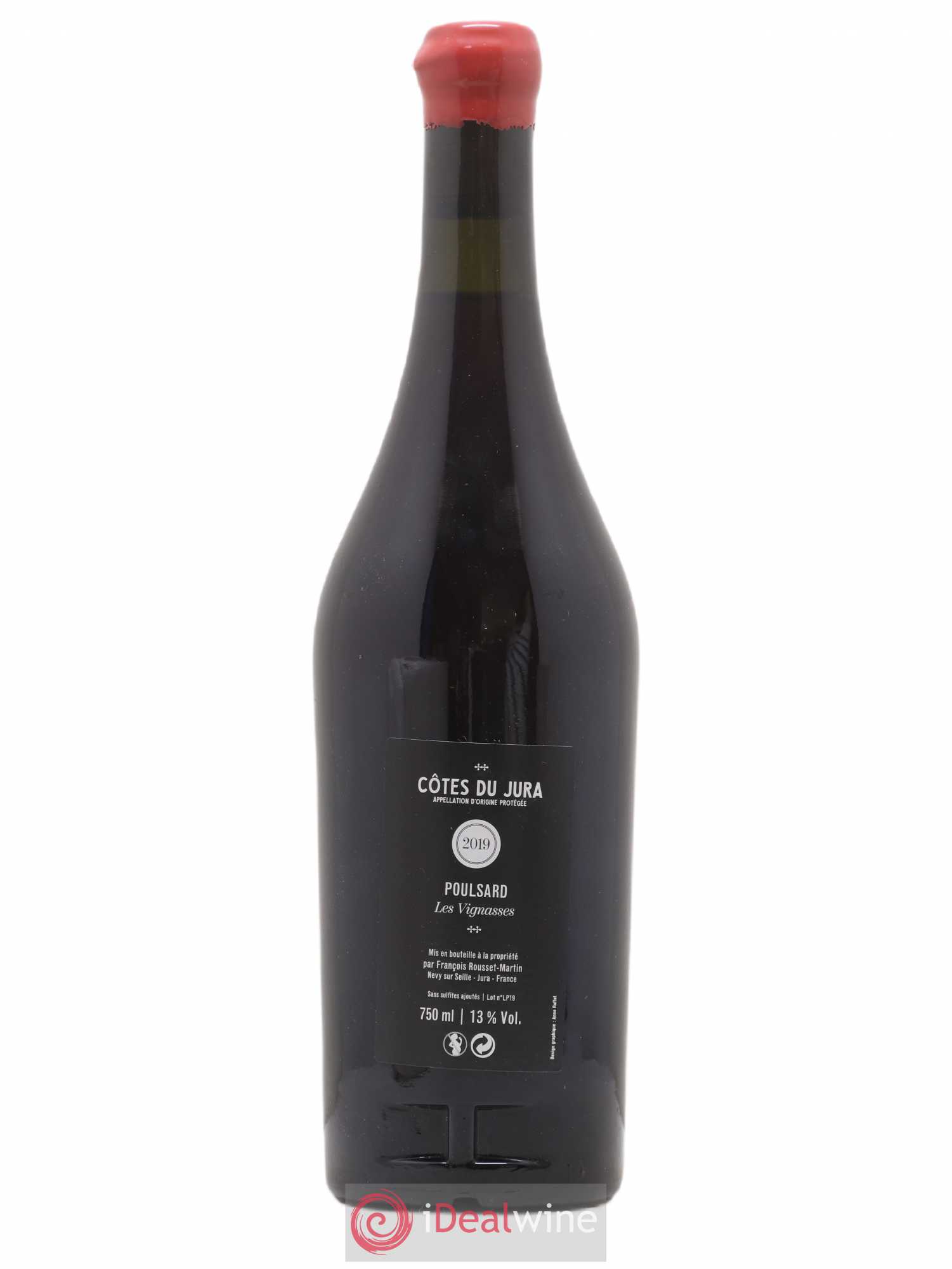 Côtes du Jura Les Vignasses Poulsard François Rousset Martin 2019 - Lot de 1 bouteille - 1