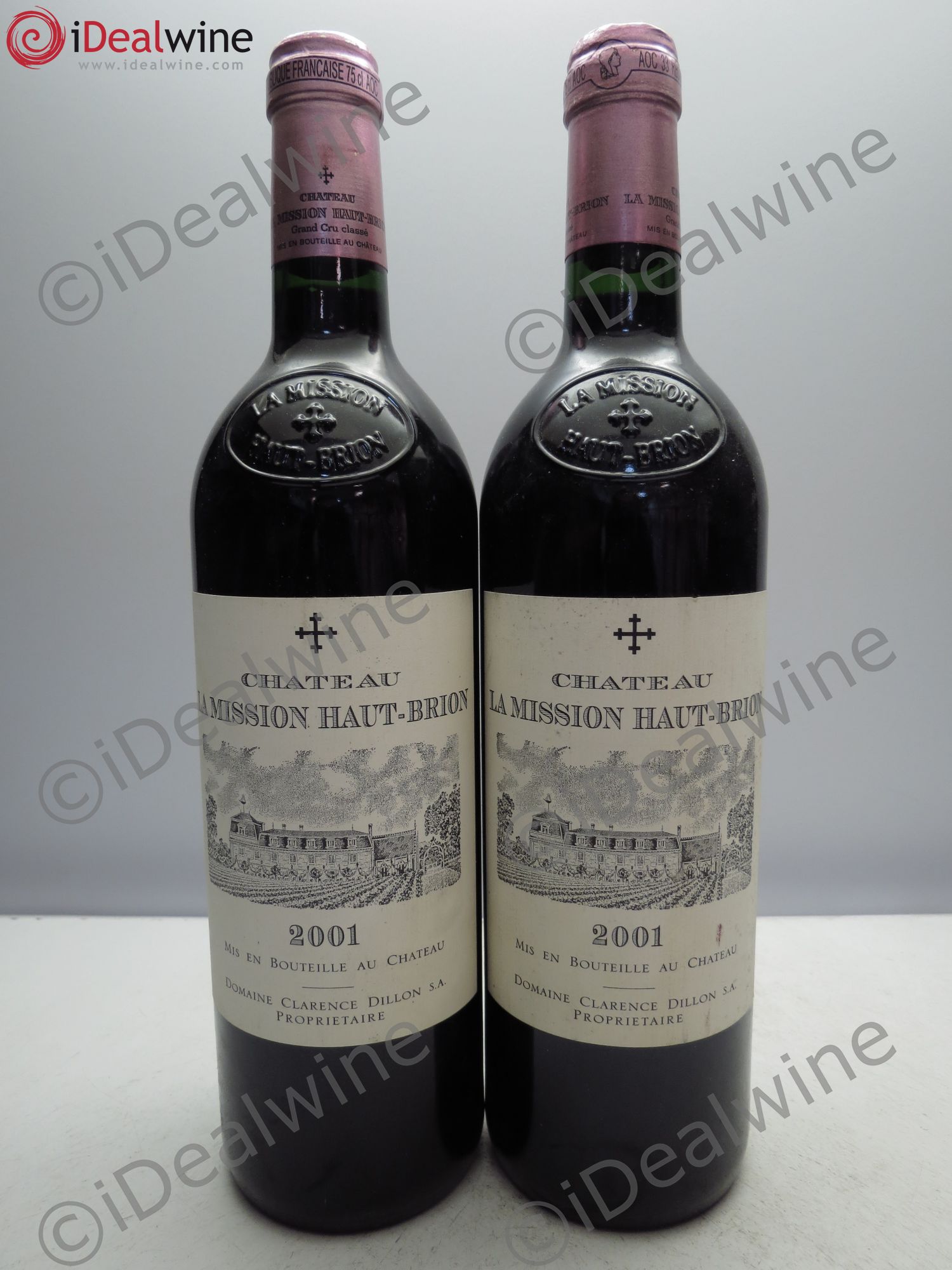 Château la Mission Haut-Brion Cru Classé de Graves 2001 - Lot de 2 bouteilles - 0