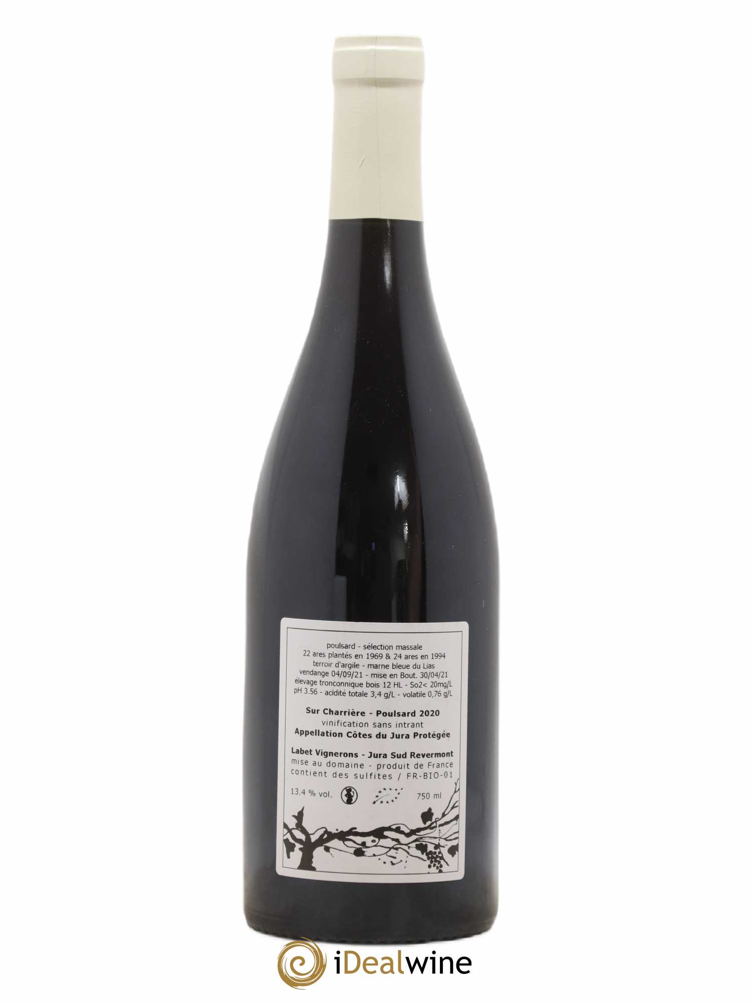 Côtes du Jura Poulsard Sur Charrière Romain - Julien - Charline Labet 2020 - Lot de 1 bouteille - 1