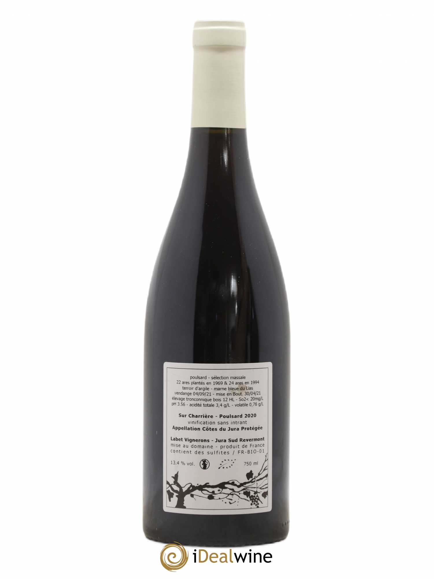 Côtes du Jura Poulsard Sur Charrière Romain - Julien - Charline Labet 2020 - Lot de 1 bouteille - 1