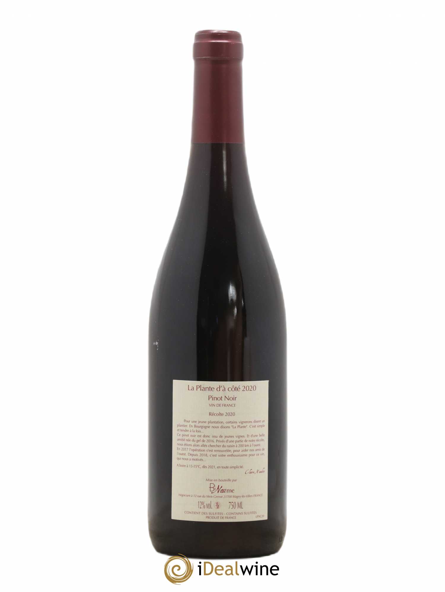 Vin de France La Plante d'a coté Claire Naudin Domaine Binaume 2020 - Posten von 1 Flasche - 1