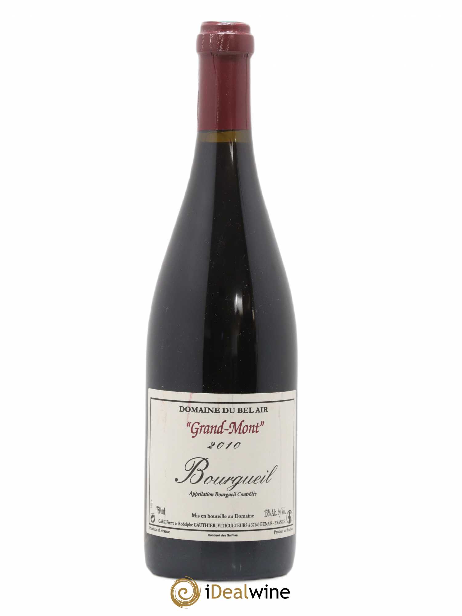 Bourgueil Grand Mont Domaine du Bel Air 2010 - Lot de 1 bouteille - 0