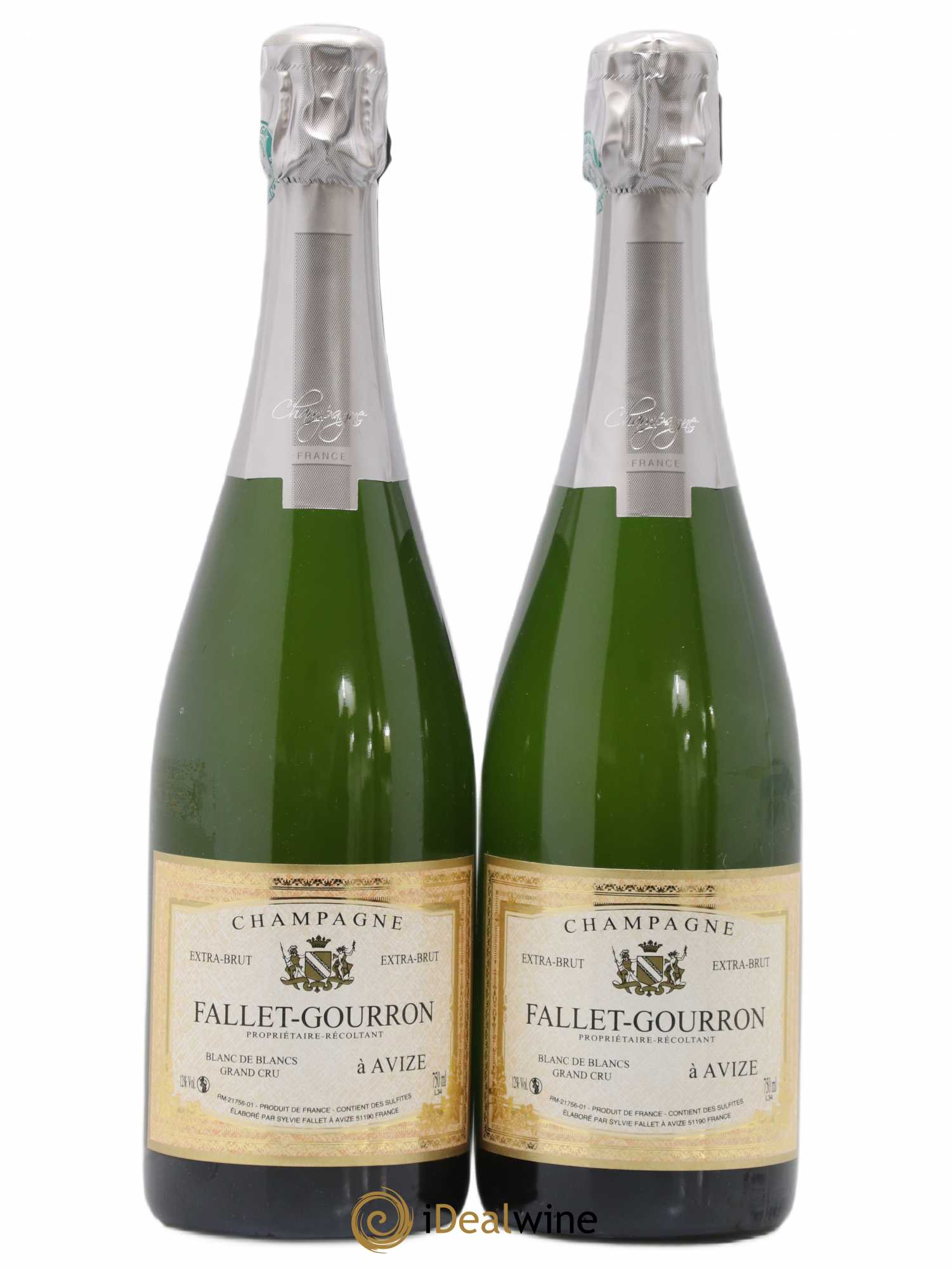 Champagne Grand cru blanc de blancs Domaine Fallet Gouron - Posten von 2 Flaschen - 0
