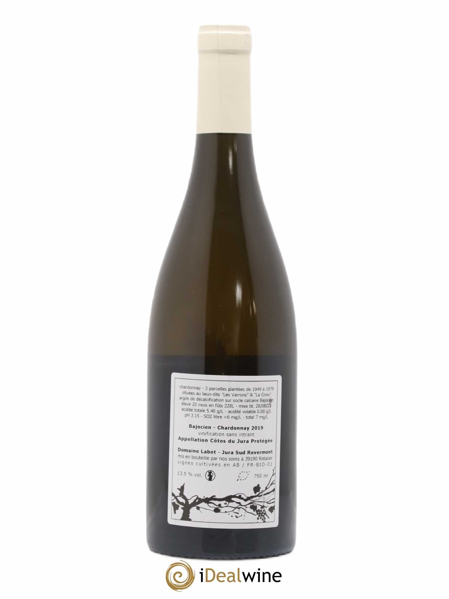 Côtes du Jura Chardonnay Bajocien Romain - Julien - Charline Labet 2019 - Lot de 1 bouteille - 1