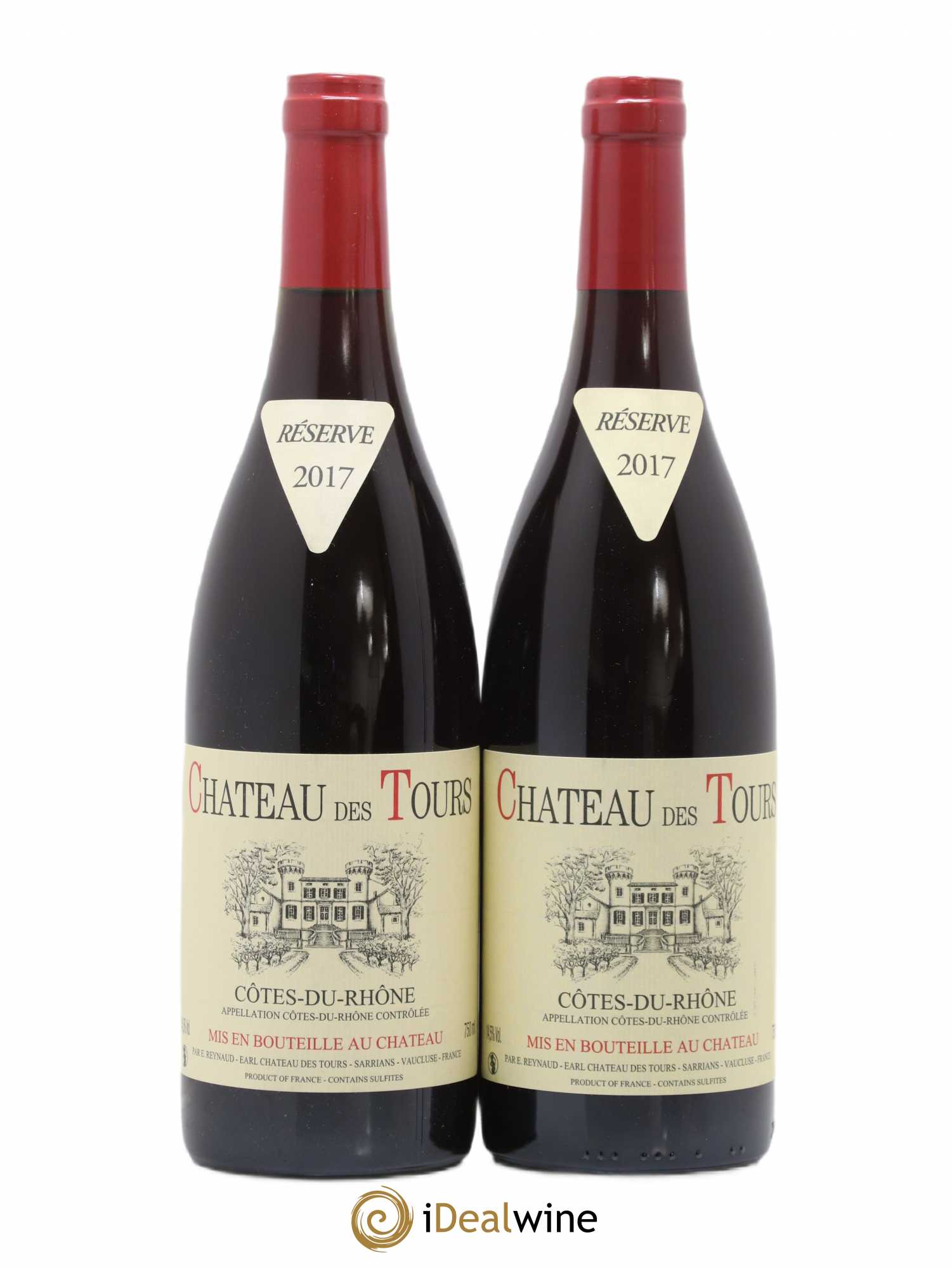 Côtes-du-Rhône Château des Tours Emmanuel Reynaud 2017 - Lot de 2 bouteilles - 0