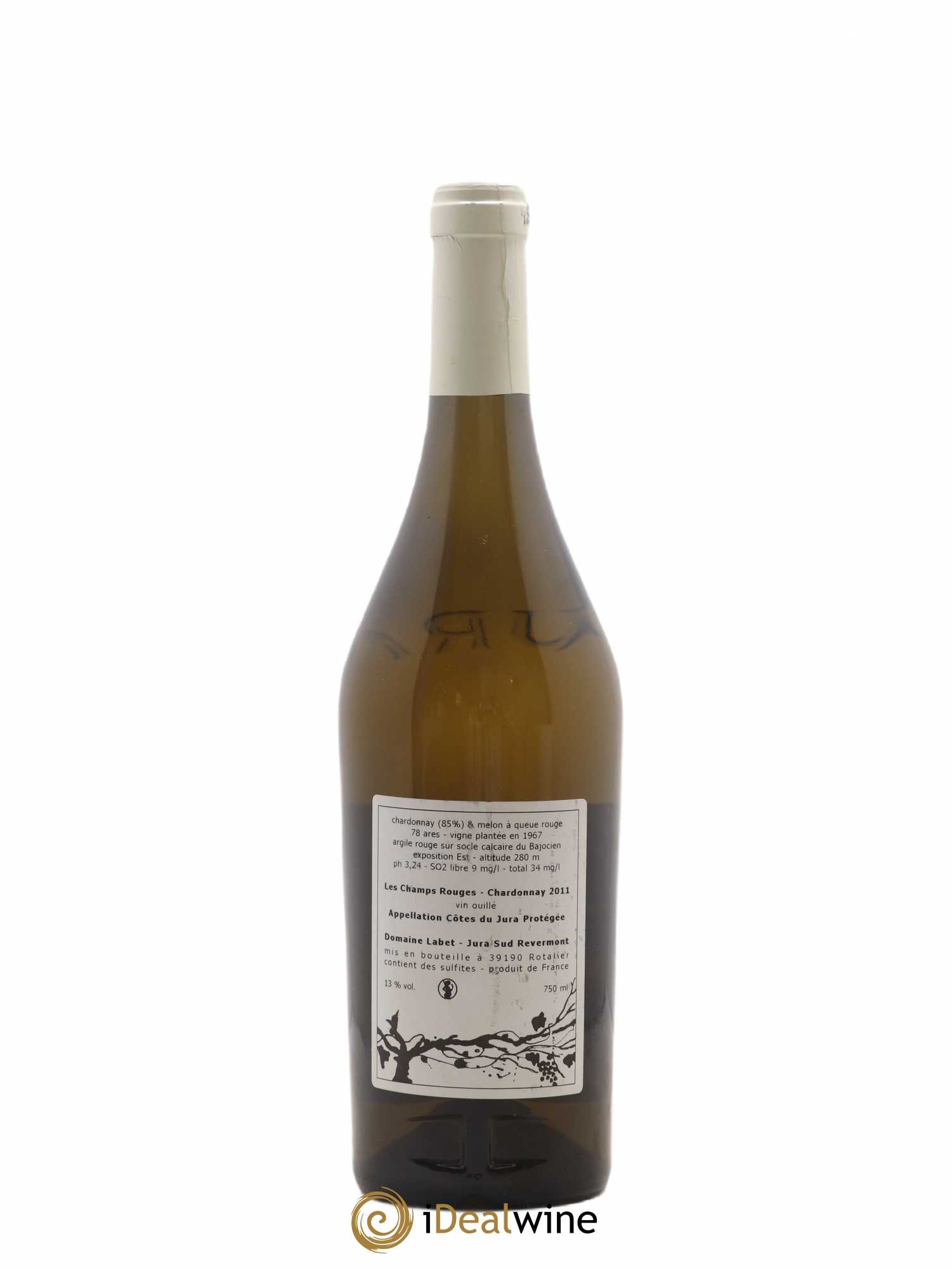 Côtes du Jura Chardonnay Les Champs Rouges Romain - Julien - Charline Labet (sans prix de réserve) 2011 - Lot de 1 bouteille - 1