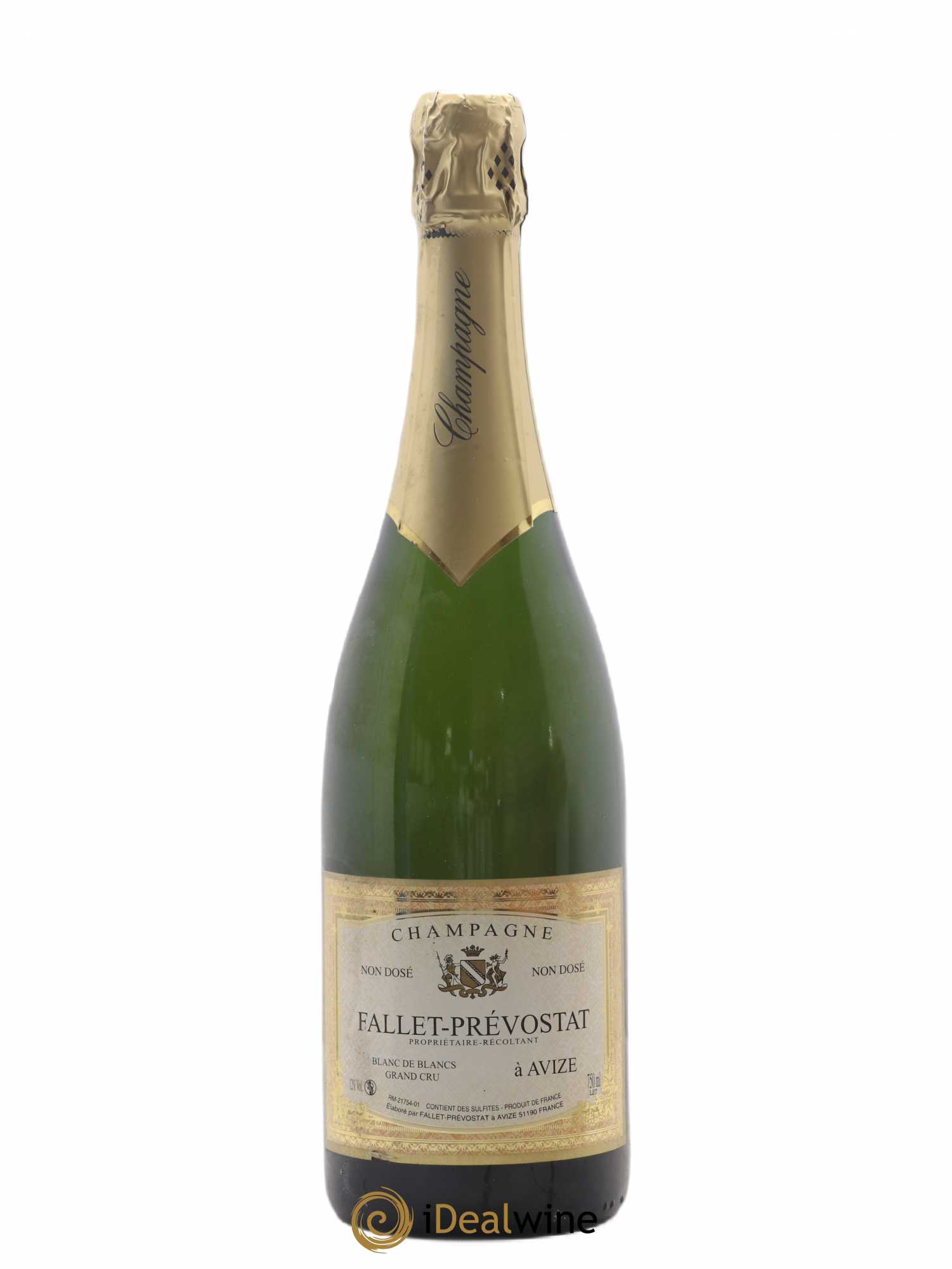 Champagne Grand cru Extra brut non dosé Domaine Fallet-Prévostat (sans prix de réserve) - Posten von 1 Flasche - 0