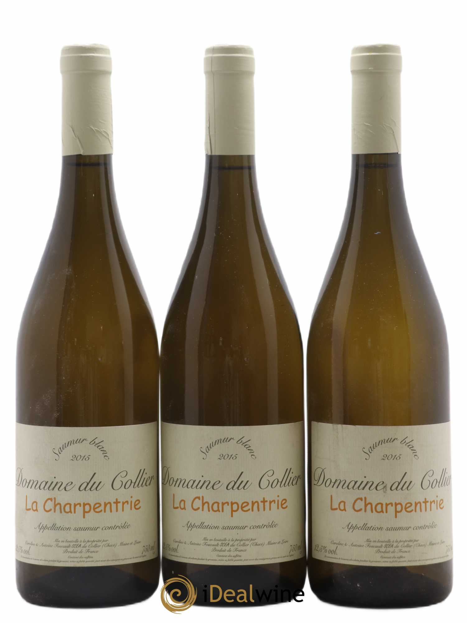 Saumur La Charpentrie Domaine du Collier (sans prix de réserve) 2015 - Lot de 3 bouteilles - 0