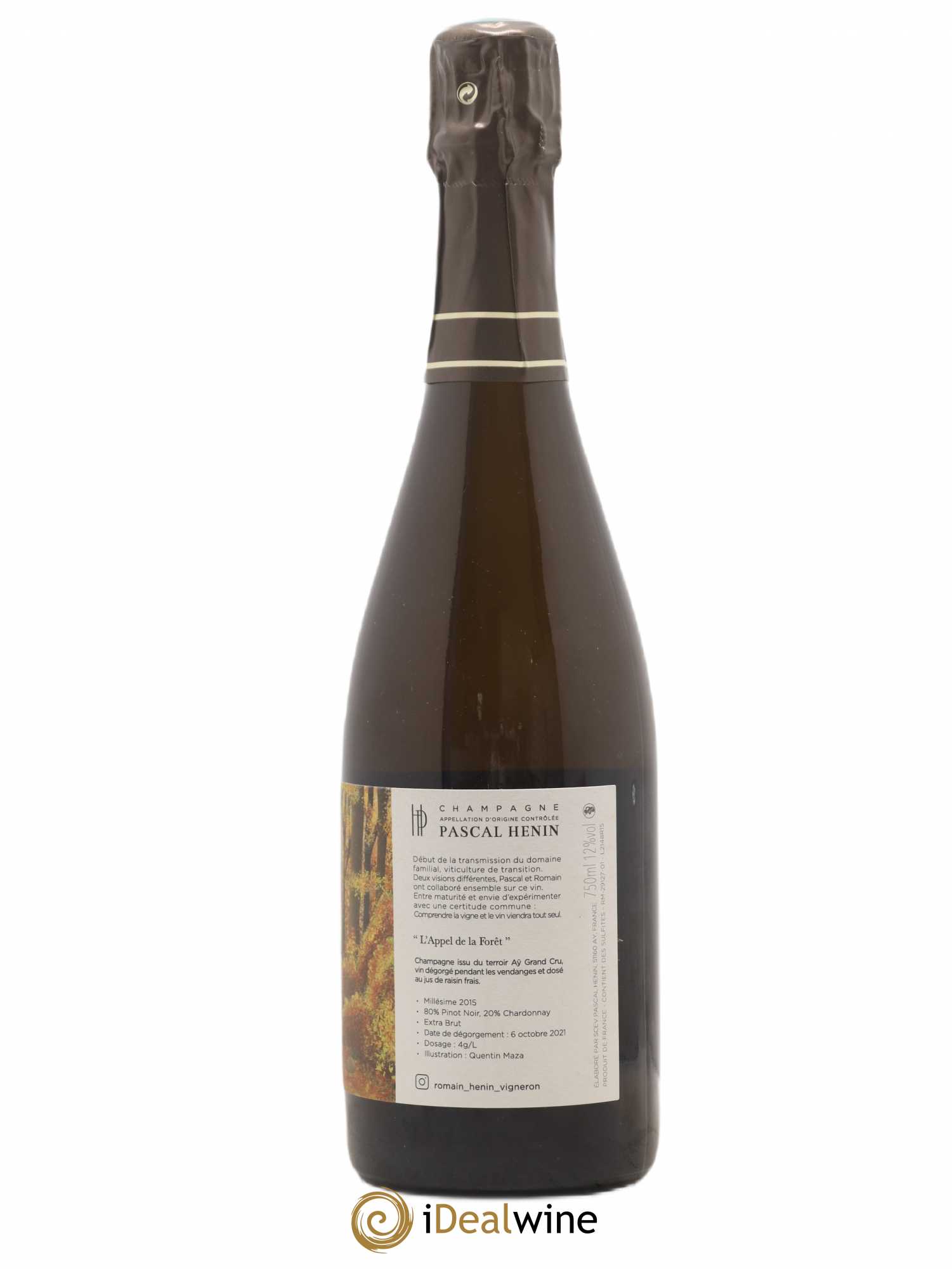 Champagne Cuvée l'Appel de la forêt Domaine Romain Hénin 2015 - Posten von 1 Flasche - 1