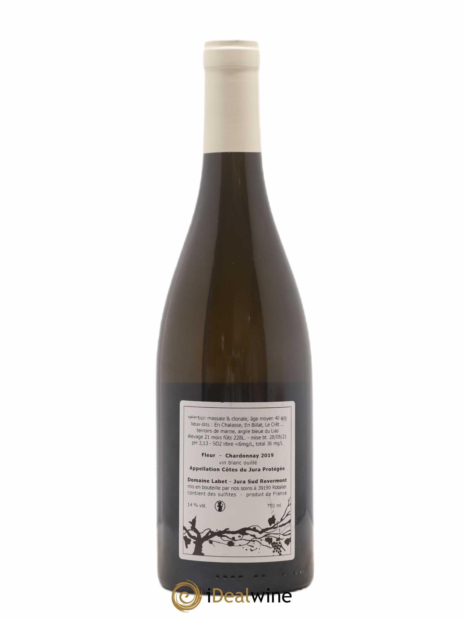 Côtes du Jura Chardonnay Fleur Romain - Julien - Charline Labet 2019 - Lot de 1 bouteille - 1