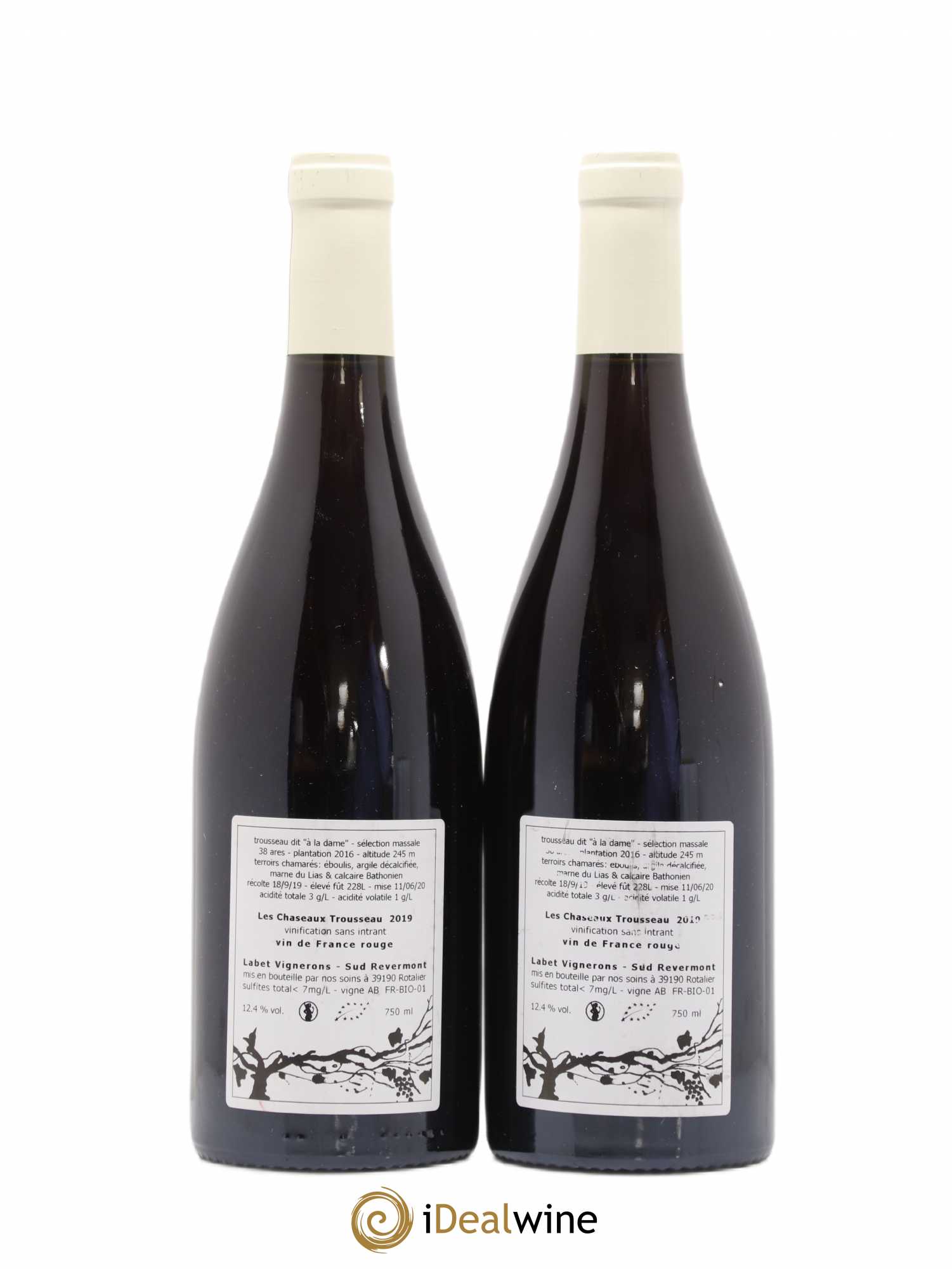Côtes du Jura Les Chaseaux Romain - Julien - Charline Labet 2019 - Lot de 2 bouteilles - 1