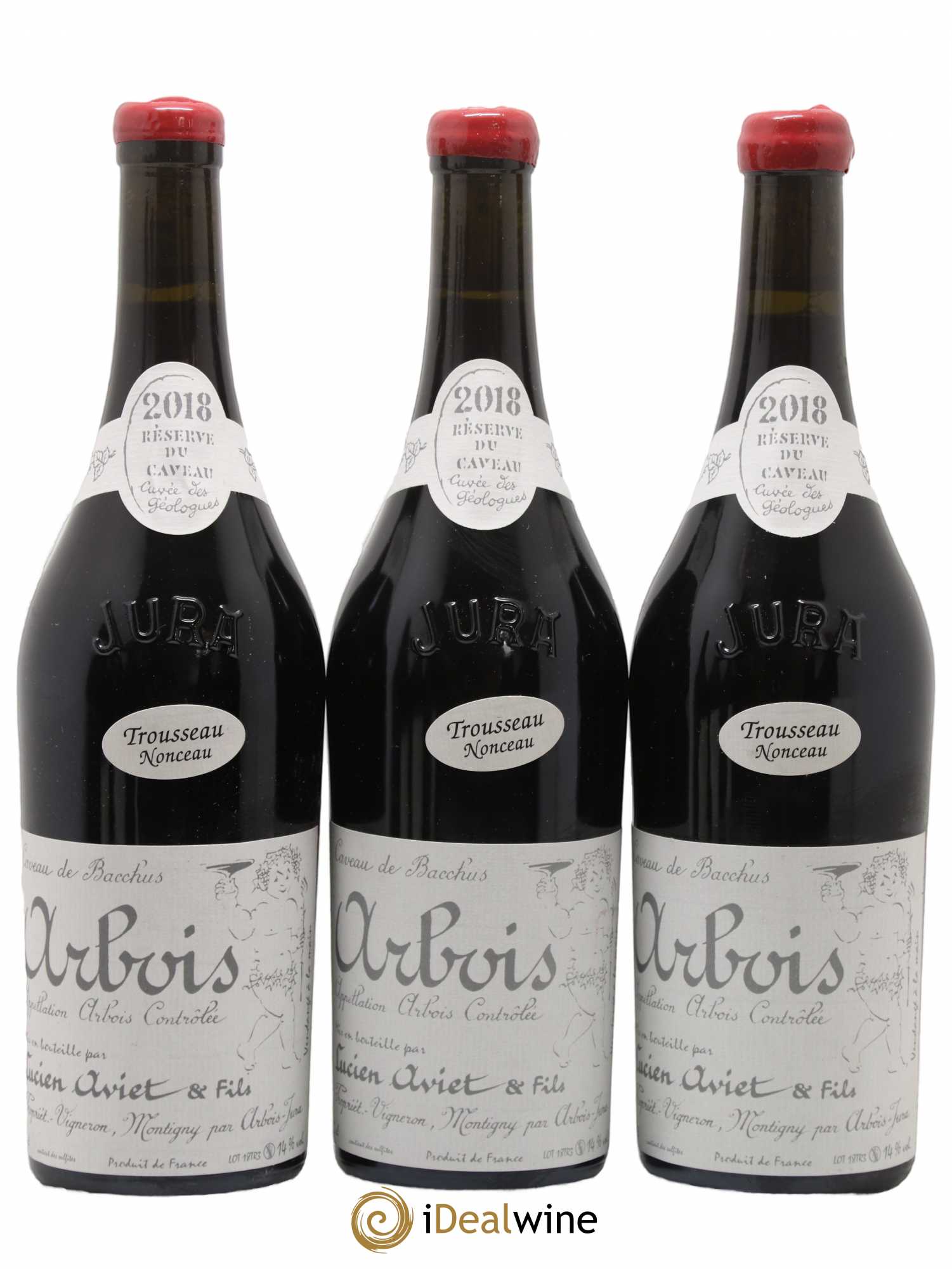 Arbois Trousseau Nonceau Lucien Aviet 2018 - Posten von 3 Flaschen - 0