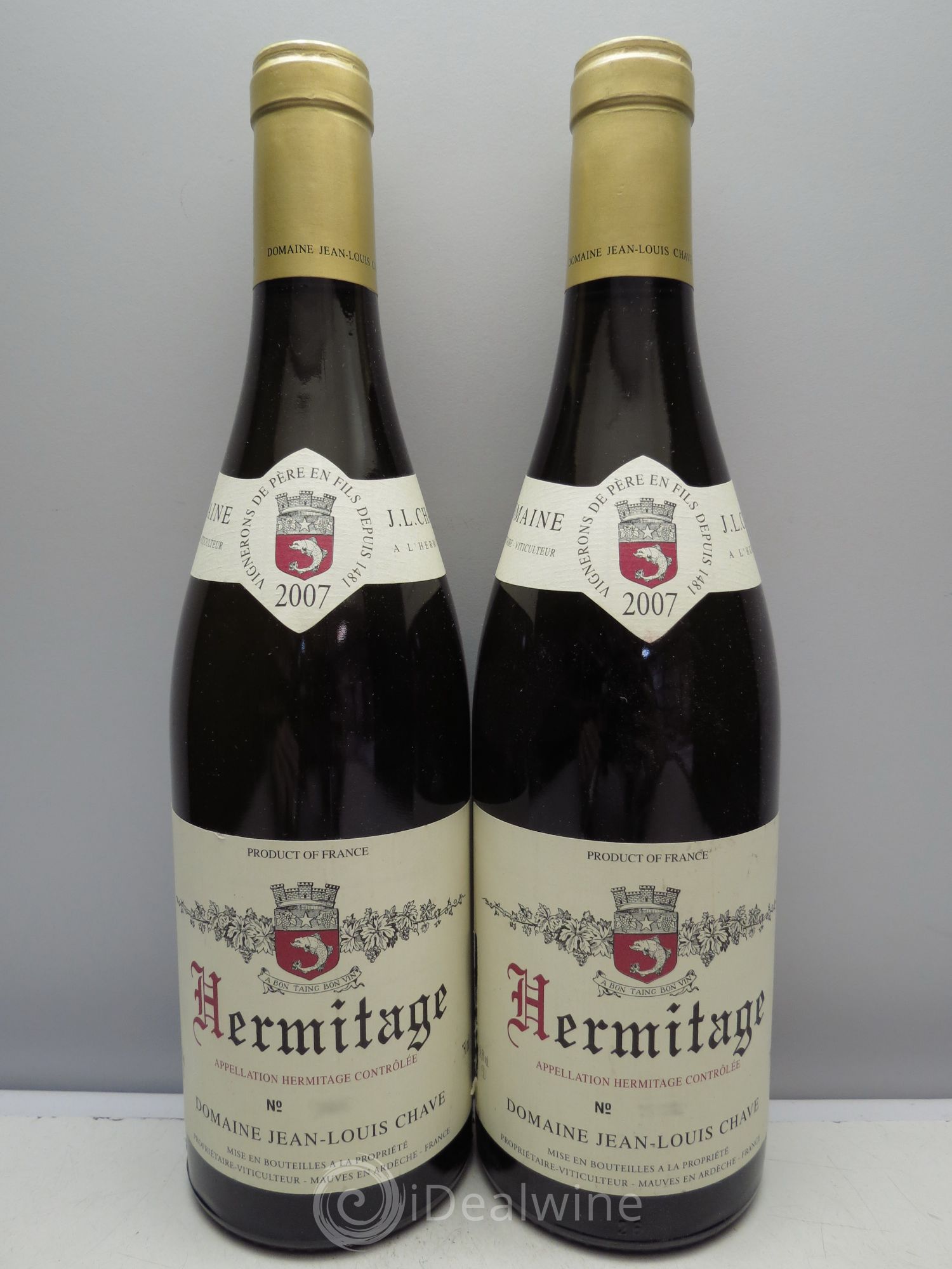 Hermitage Jean-Louis Chave 2007 - Lot de 2 bouteilles - 0