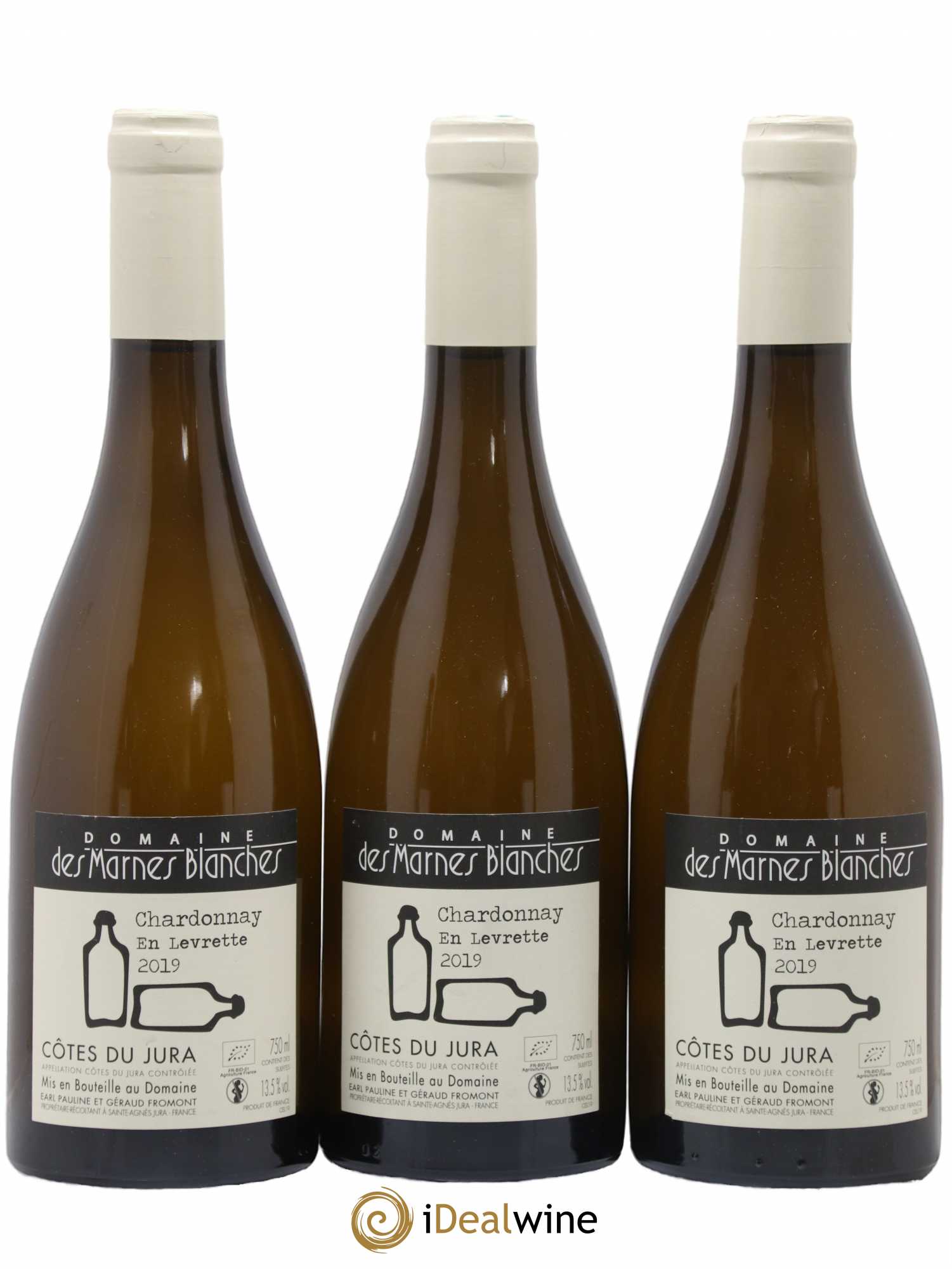 Côtes du Jura En Levrette Marnes Blanches (Domaine des) 2019 - Lot de 3 bouteilles - 0