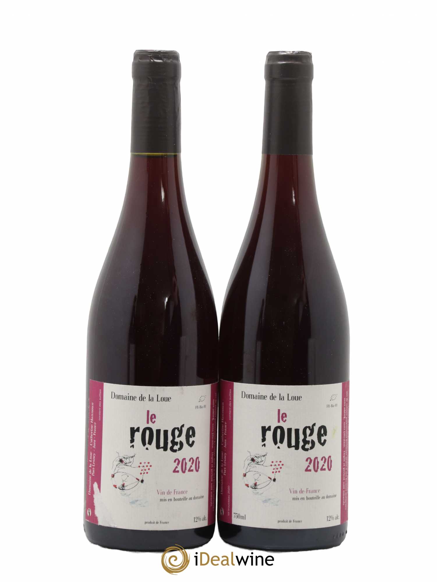 Vin de France Le Rouge Domaine de la Loue 2020 - Lot de 2 bouteilles - 0