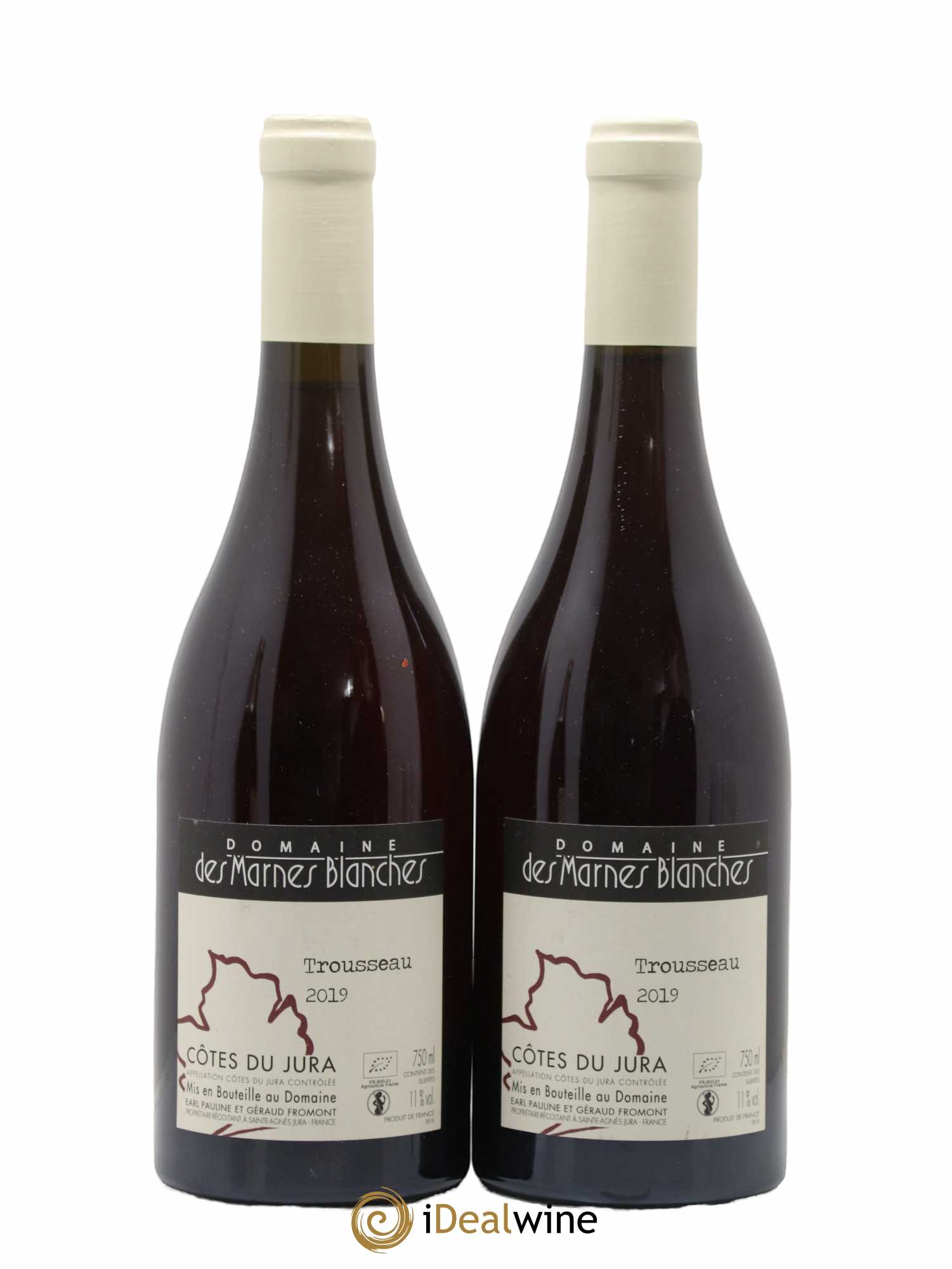 Côtes du Jura Trousseau Marnes Blanches (Domaine des) 2019 - Lot de 2 bouteilles - 0