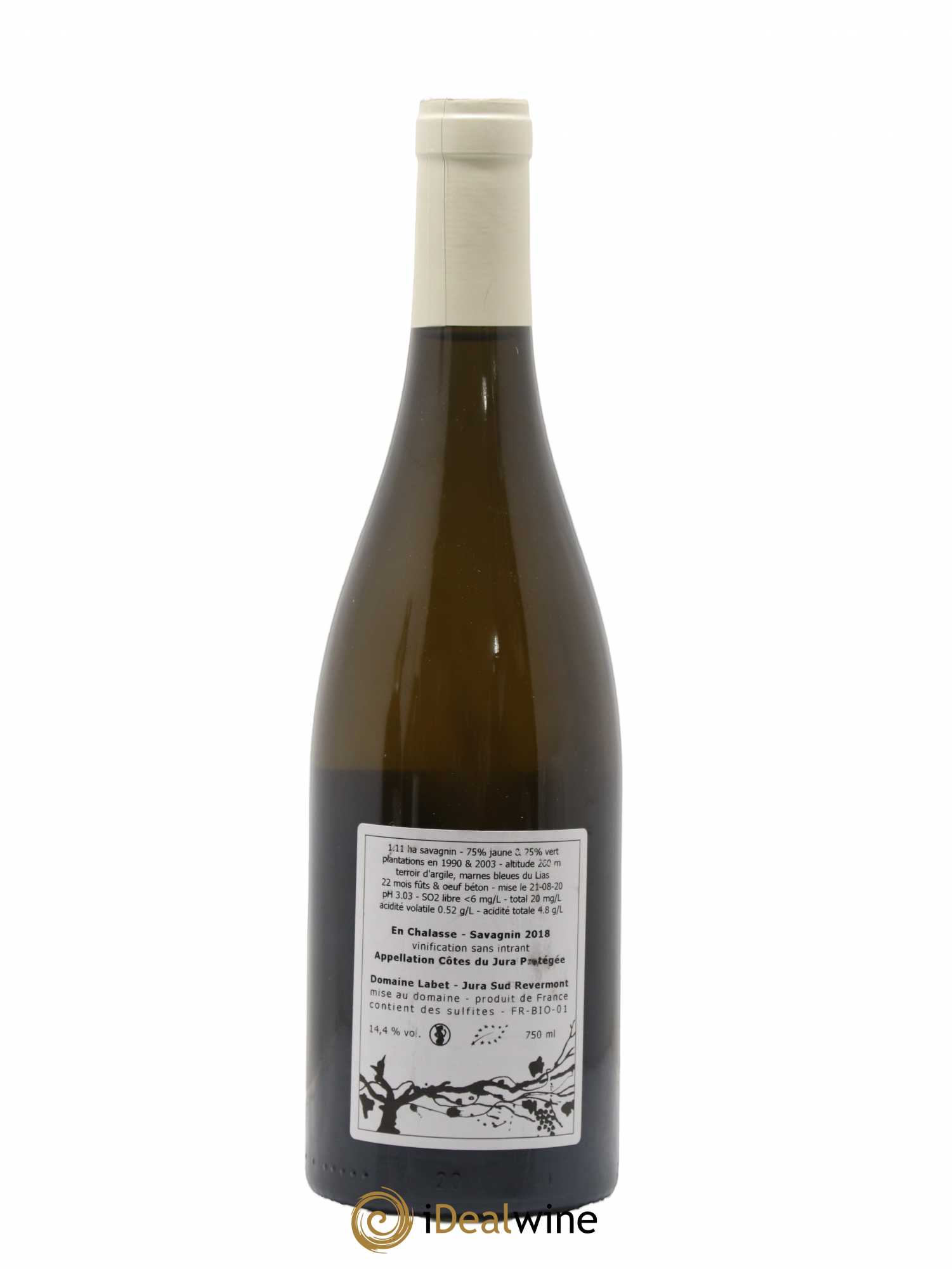 Côtes du Jura Fleur de Savagnin Romain - Julien - Charline Labet 2018 - Lot de 1 bouteille - 1