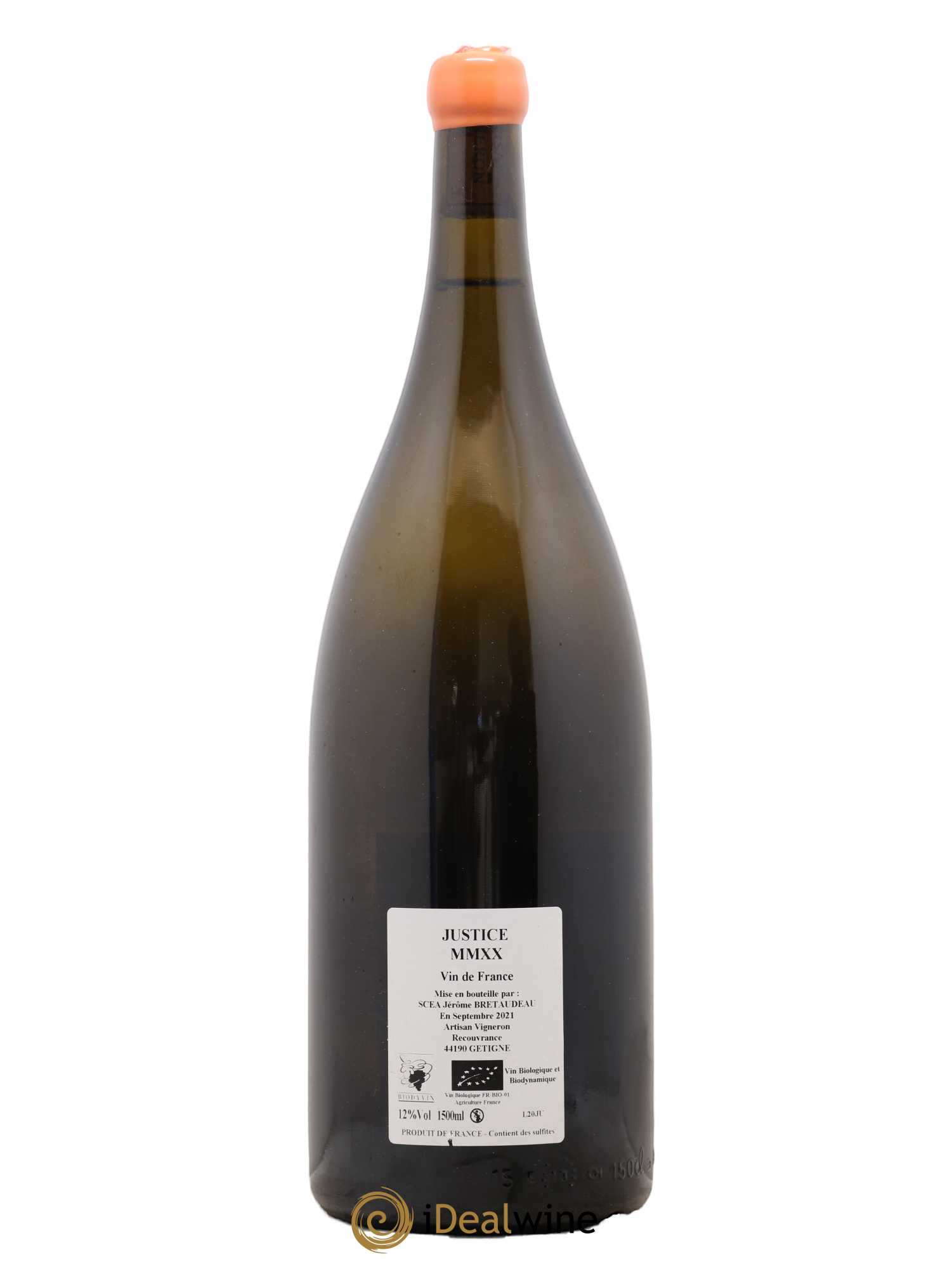 Vin de France La Justice Jérôme Bretaudeau - Domaine de Bellevue 2020 - Lot de 1 magnum - 1