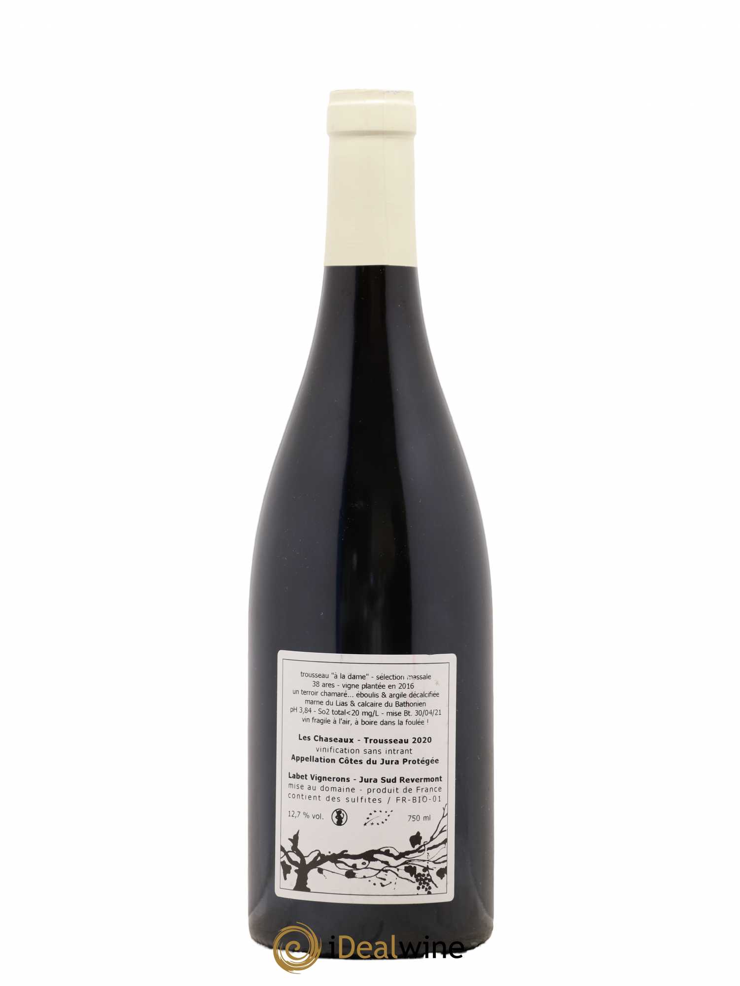 Côtes du Jura Trousseau Les Chaseaux Romain - Julien - Charline Labet 2020 - Lot de 1 bouteille - 1