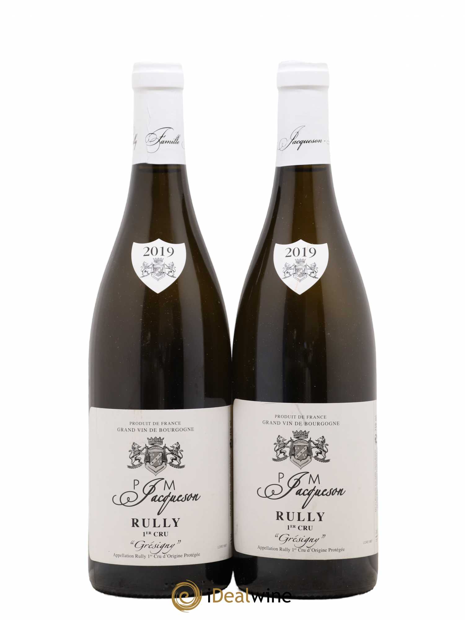 Rully 1er Cru Grésigny Paul & Marie Jacqueson 2019 - Lot de 2 bouteilles - 0