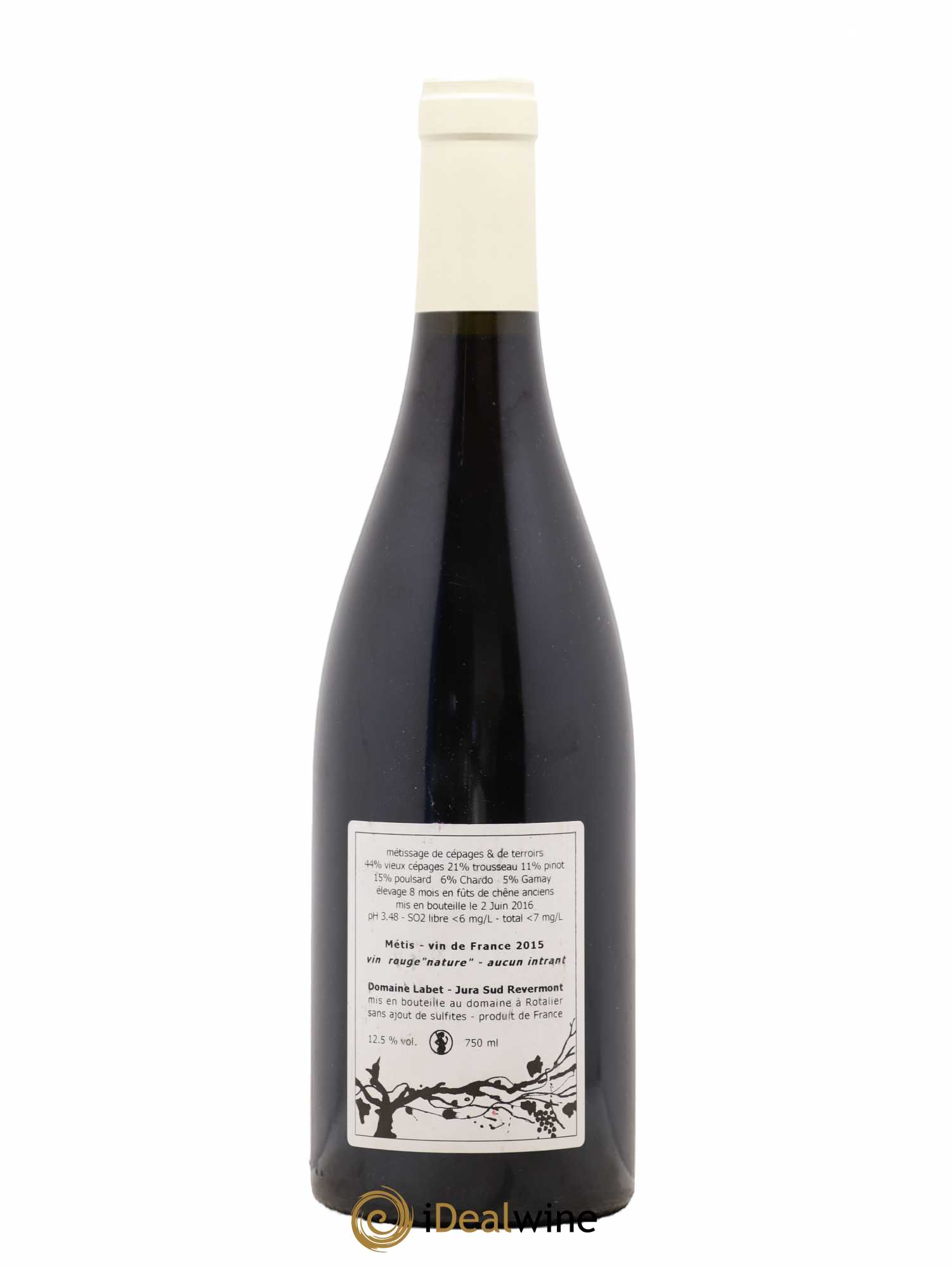 Vin de France Métis Romain - Julien - Charline Labet 2015 - Lot de 1 bouteille - 1