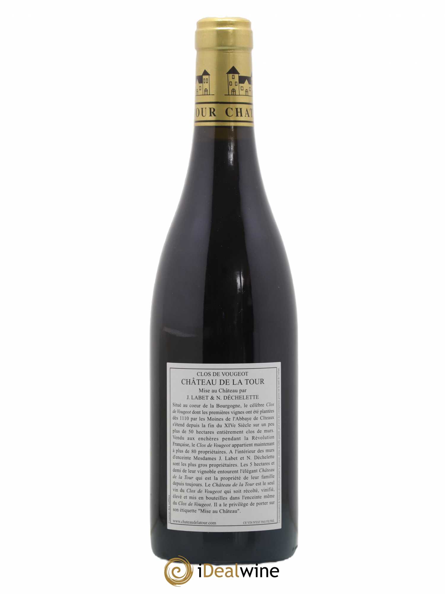 Clos de Vougeot Grand Cru Vieilles Vignes Château de La Tour 2012 - Lot de 1 bouteille - 1