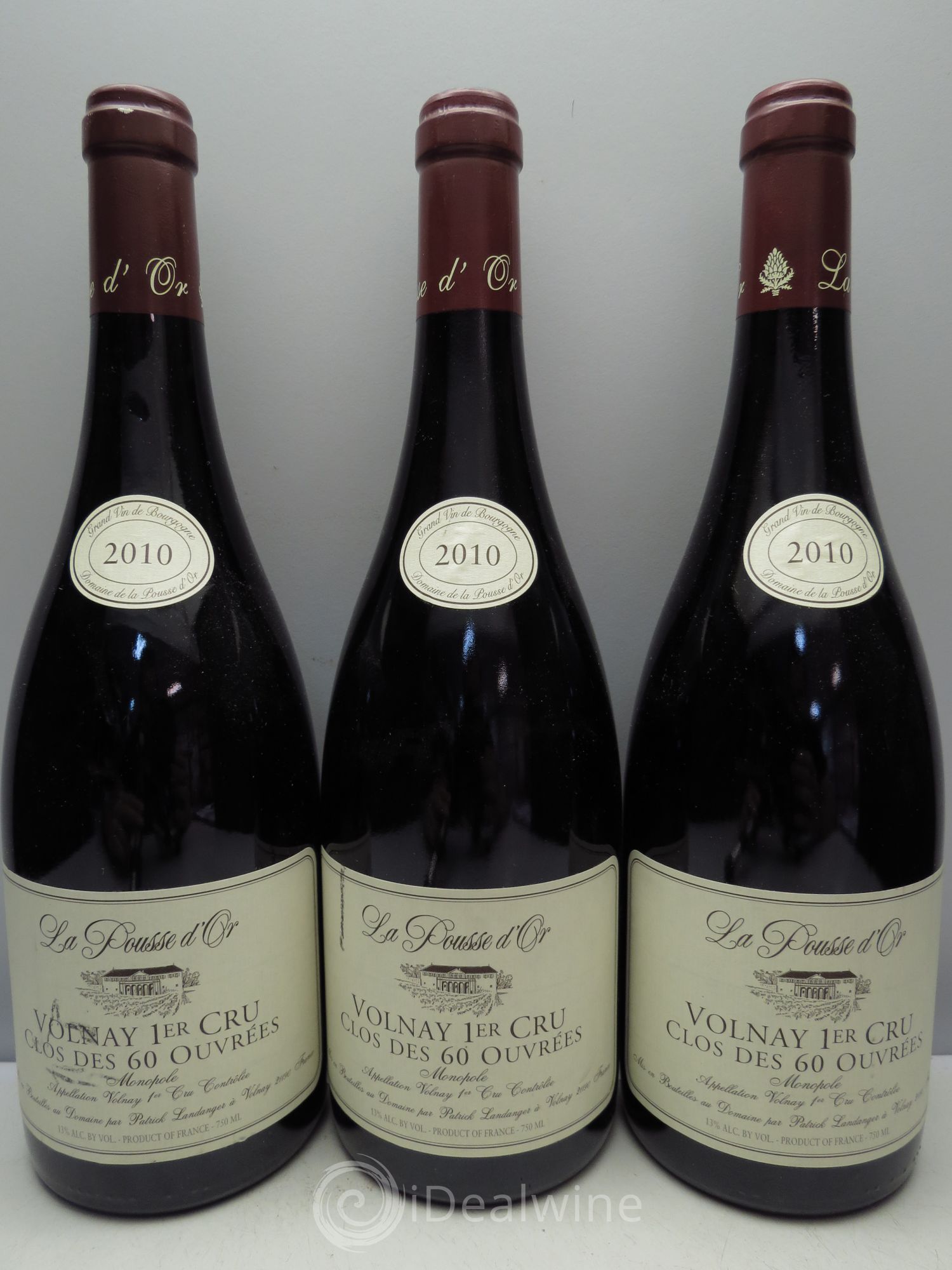 Volnay 1er Cru Clos des 60 ouvrées La Pousse d'Or (Domaine de) 2010 - Lot de 3 bouteilles - 0