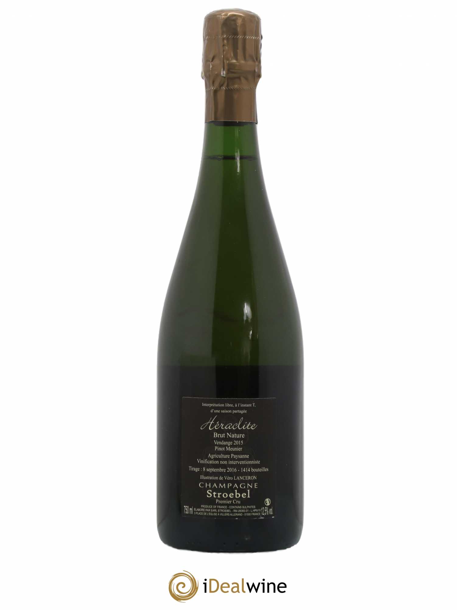 Héraclite Brut Nature Stroebel 2015 - Lot de 1 bouteille - 1