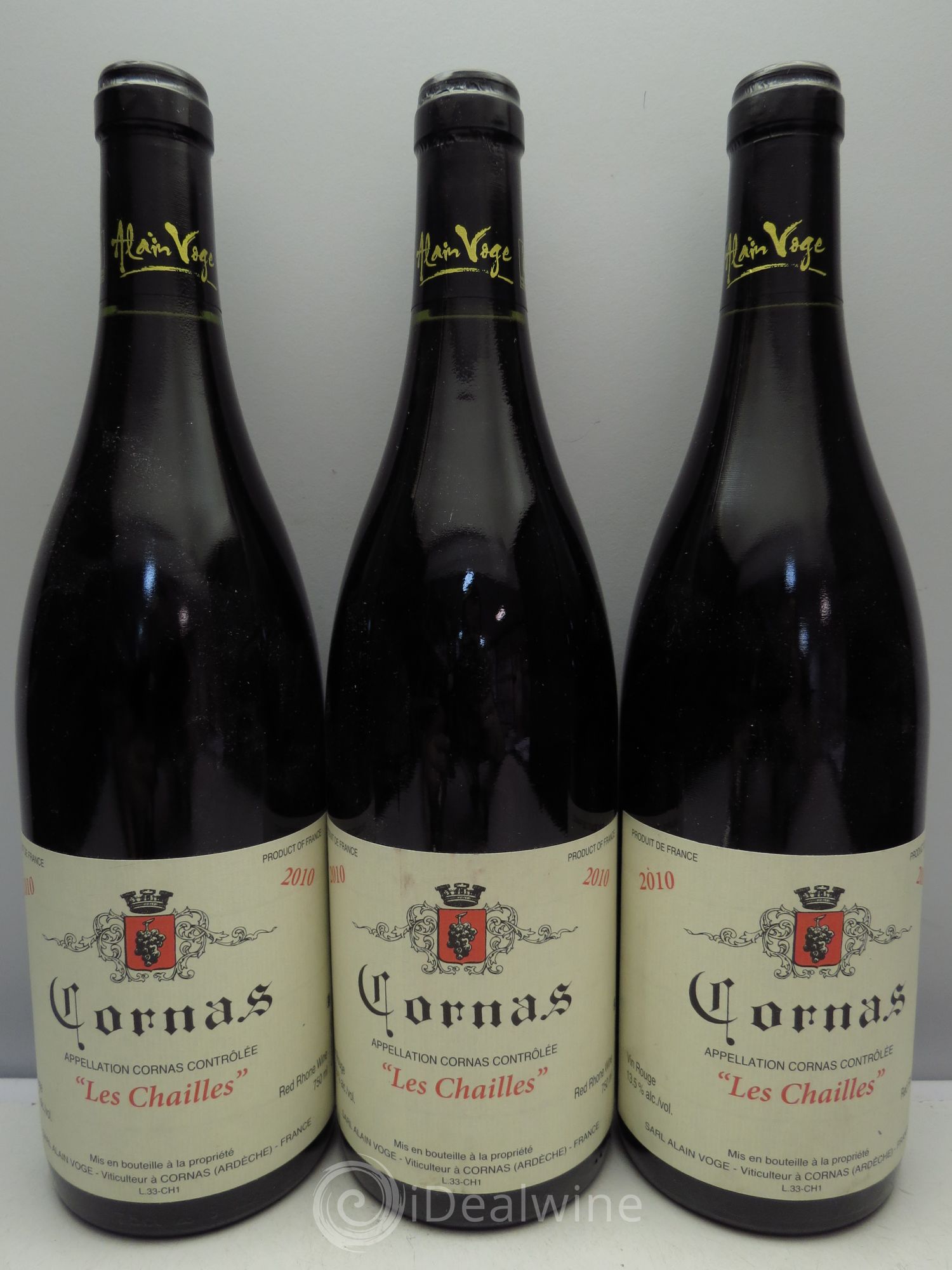 Cornas les Chailles 2010 - Lot de 3 bouteilles - 0