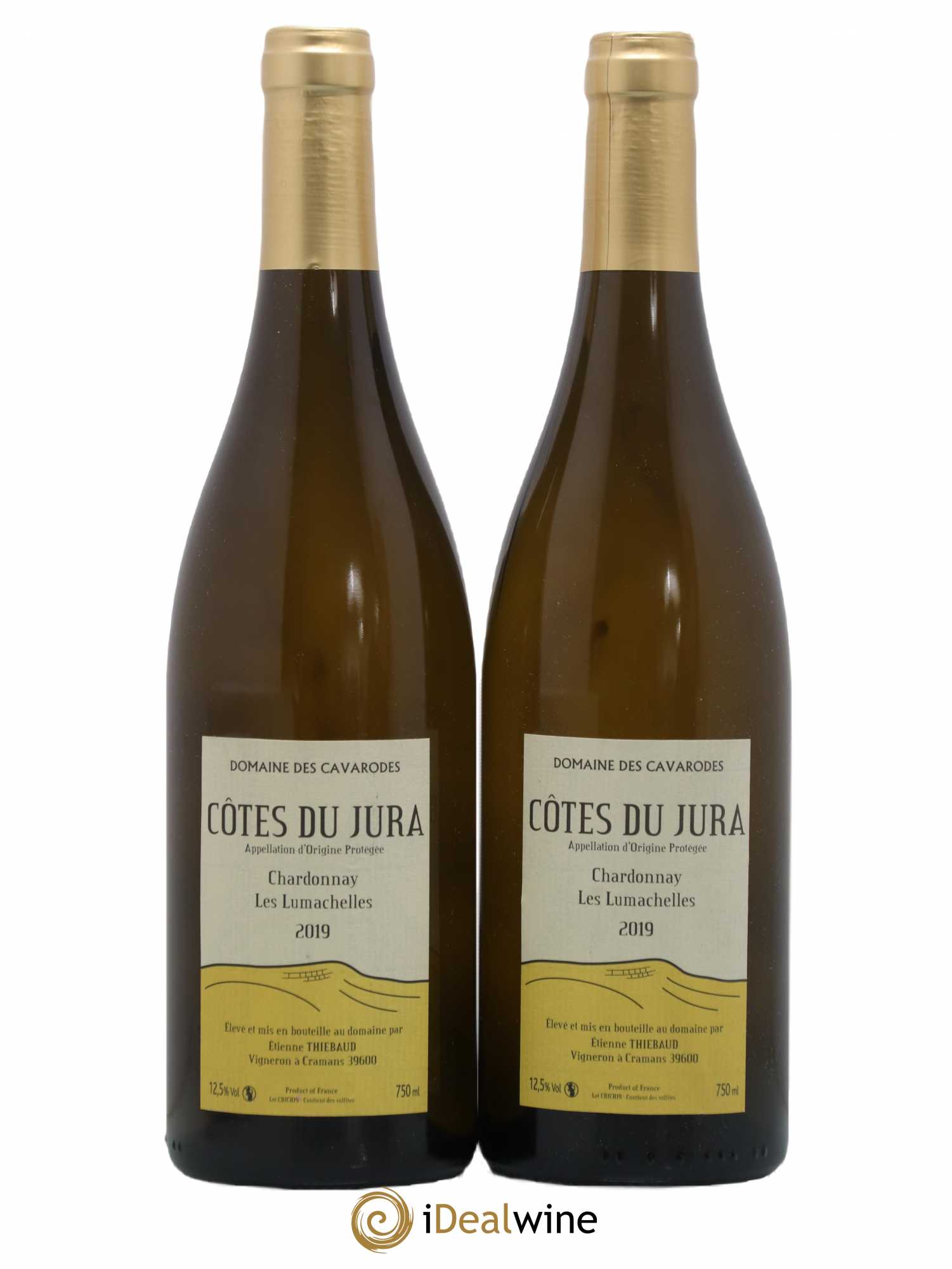 Côtes du Jura Chardonnay Les Lumachelles Cavarodes (Domaine des) - Etienne Thiébaud 2019 - Lot de 2 bouteilles - 0