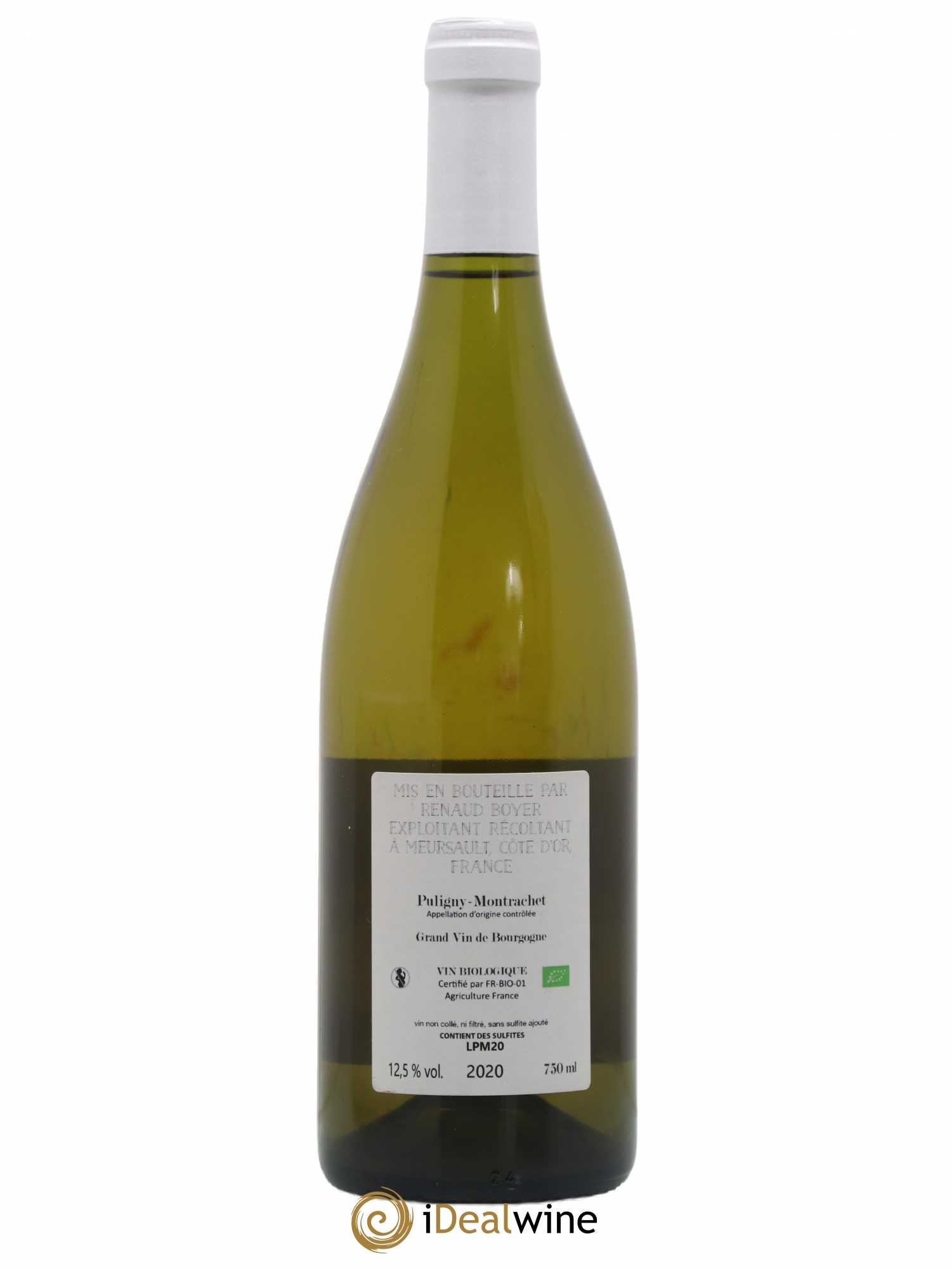 Puligny-Montrachet Les Reuchaux Renaud Boyer 2020 - Lot de 1 bouteille - 1