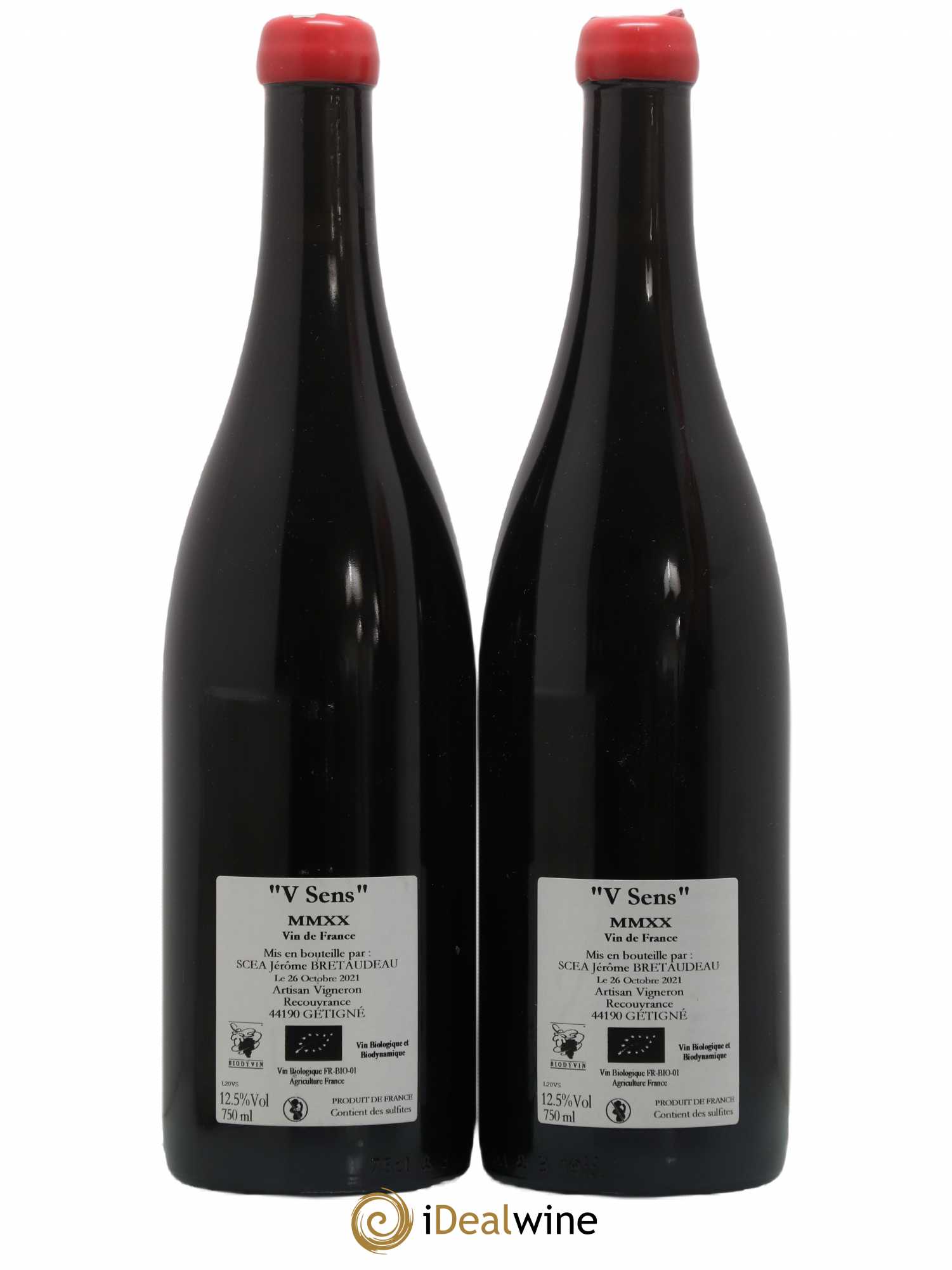 Vin de France V Sens Jérôme Bretaudeau - Domaine de Bellevue 2020 - Lot de 2 bouteilles - 1