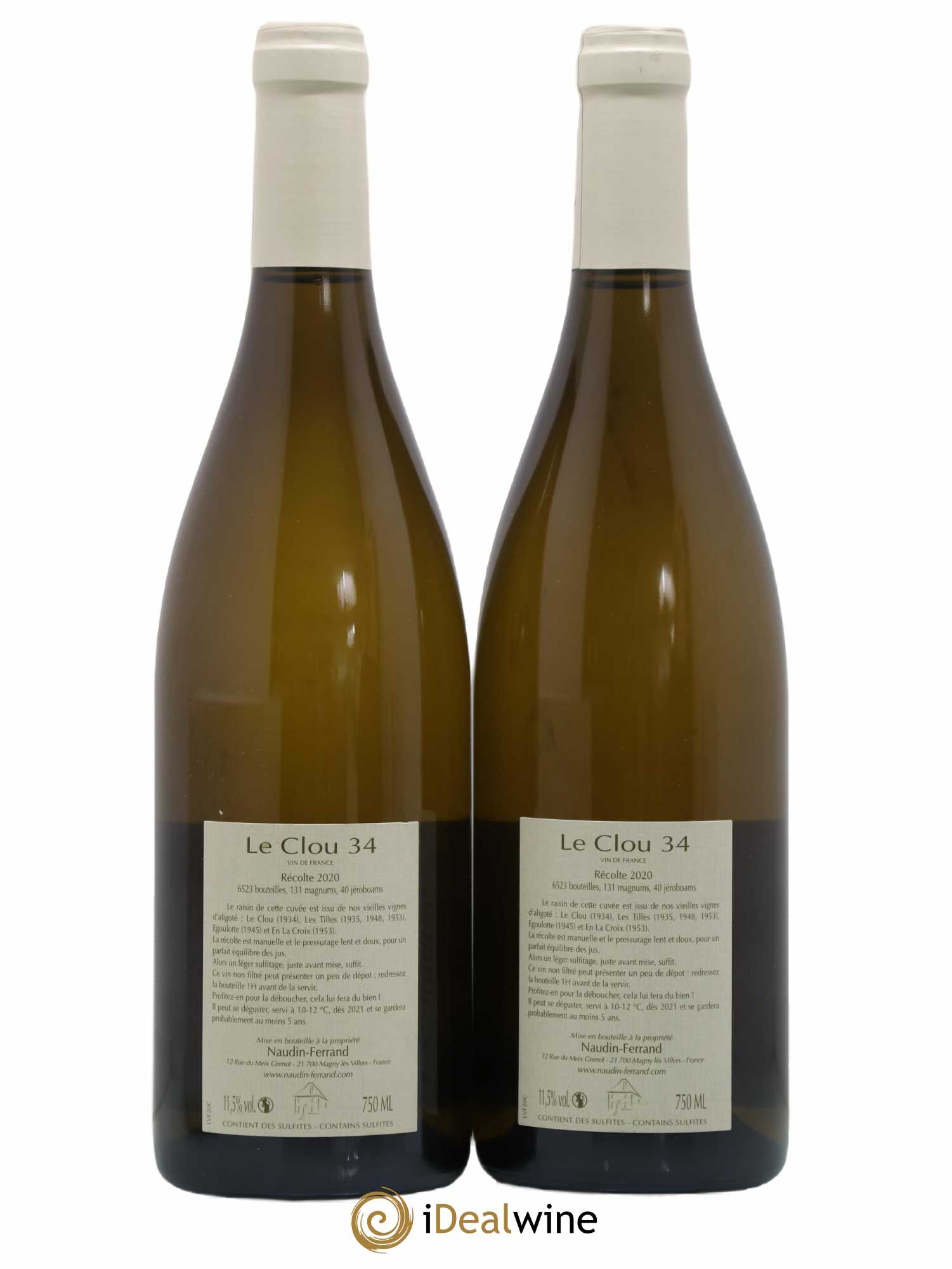 Vin de France Le Clou 34 Naudin-Ferrand (Domaine) 2020 - Lot de 2 bouteilles - 1