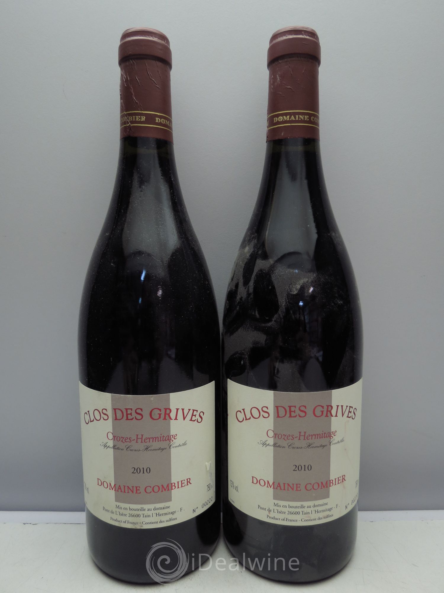 Crozes-Hermitage Clos des Grives Combier 2010 - Lot de 2 bouteilles - 0