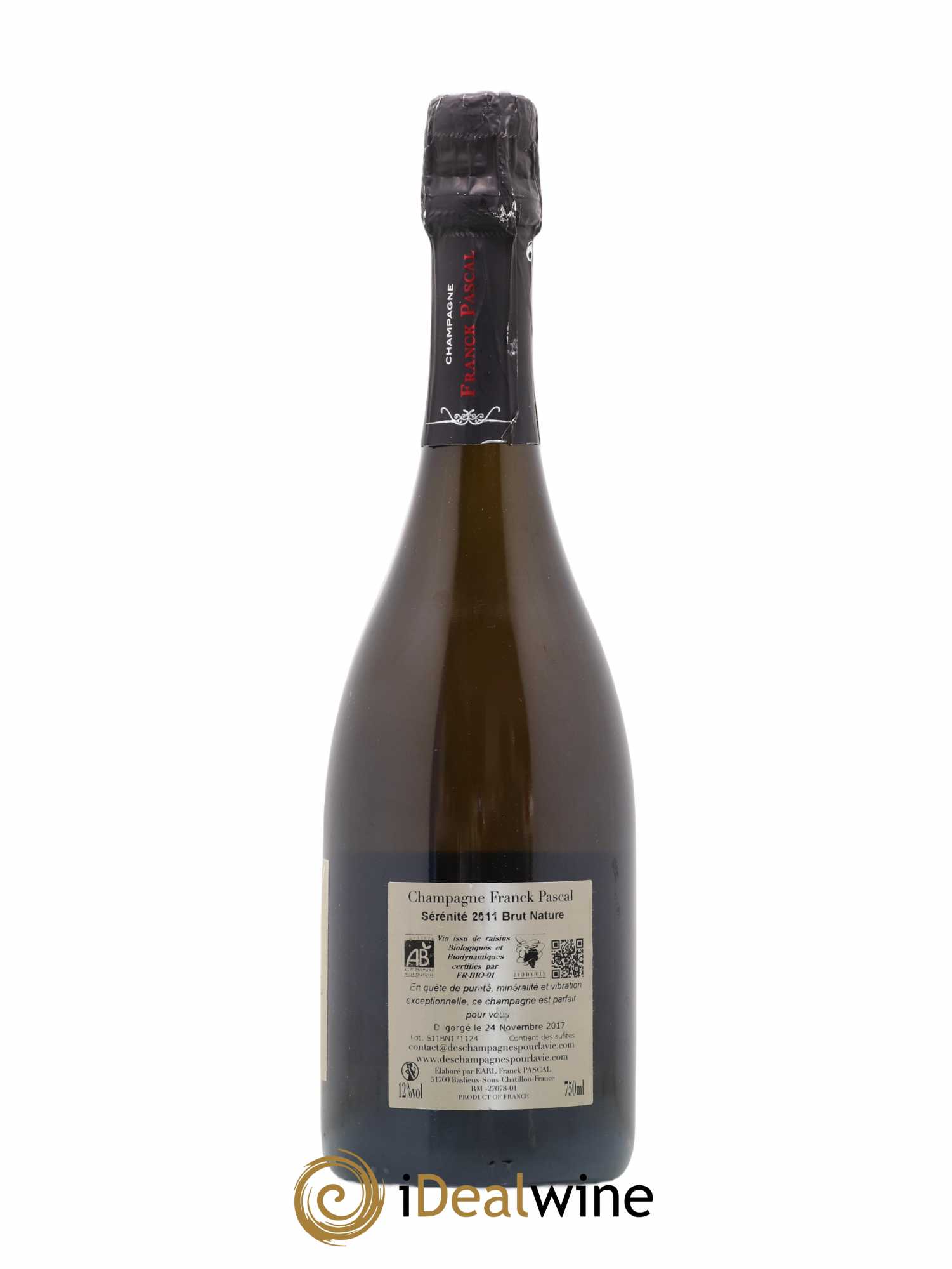 Sérénité Brut Nature Franck Pascal 2011 - Lot de 1 bouteille - 1