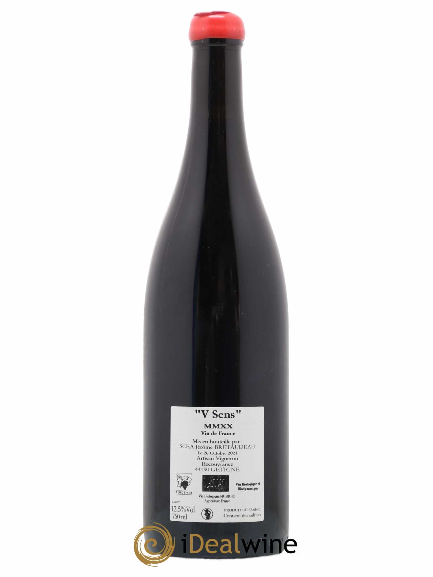 Vin de France V Sens Jérôme Bretaudeau - Domaine de Bellevue 2020 - Lot de 1 bouteille - 1