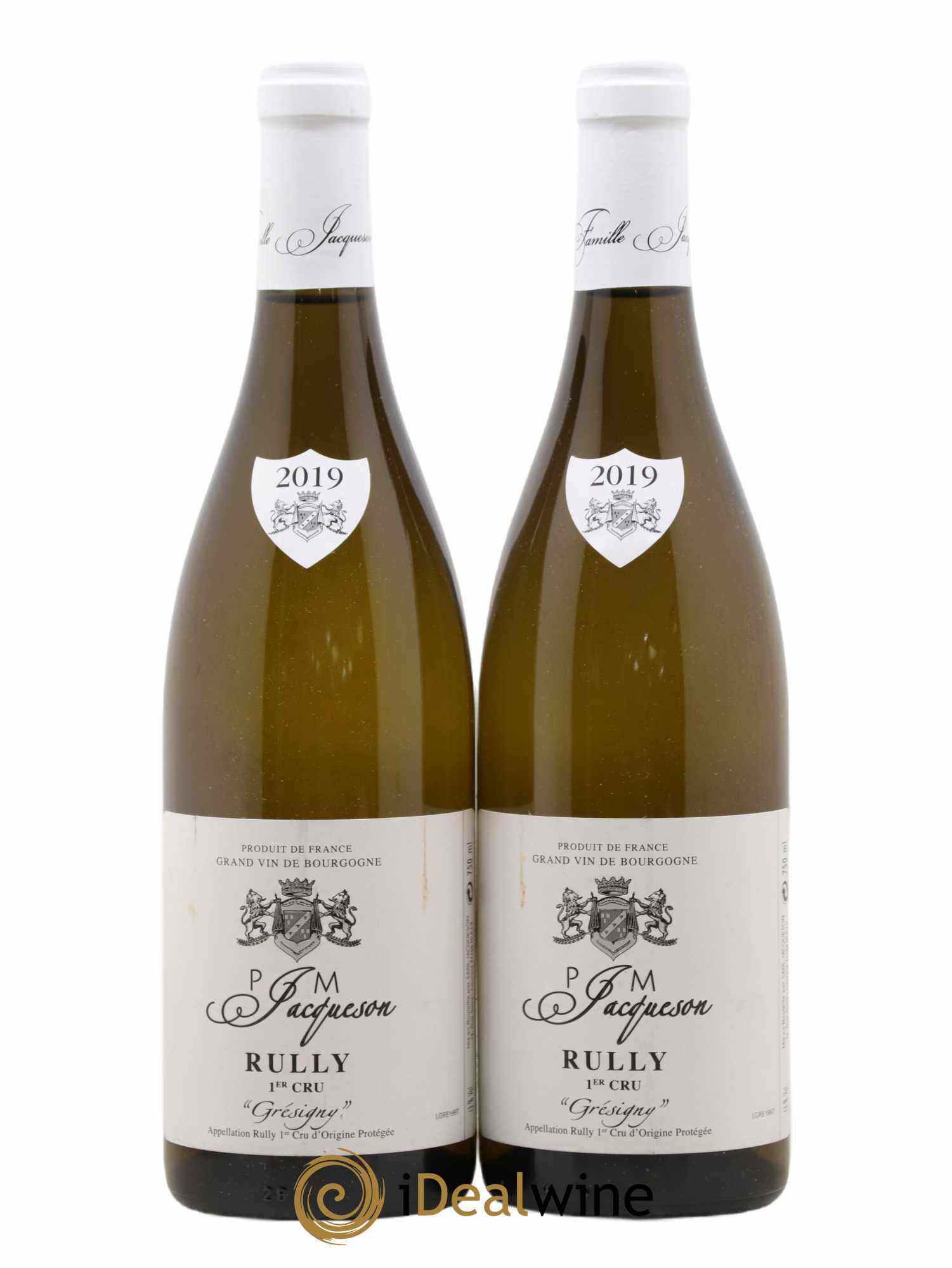 Rully 1er Cru Grésigny Paul & Marie Jacqueson 2019 - Lot de 2 bouteilles - 0