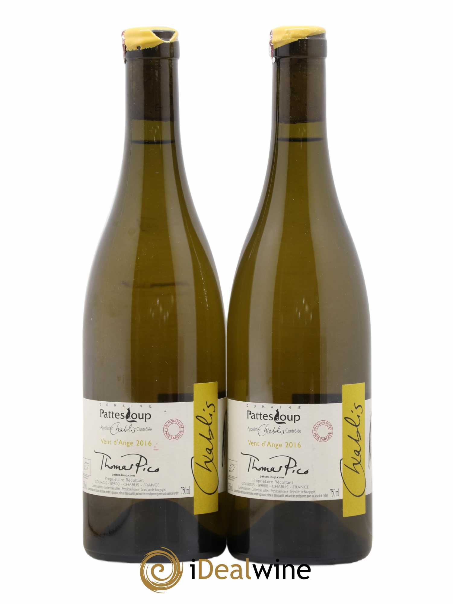 Chablis Vent d'Ange Pattes Loup (Domaine) 2016 - Posten von 2 Flaschen - 0