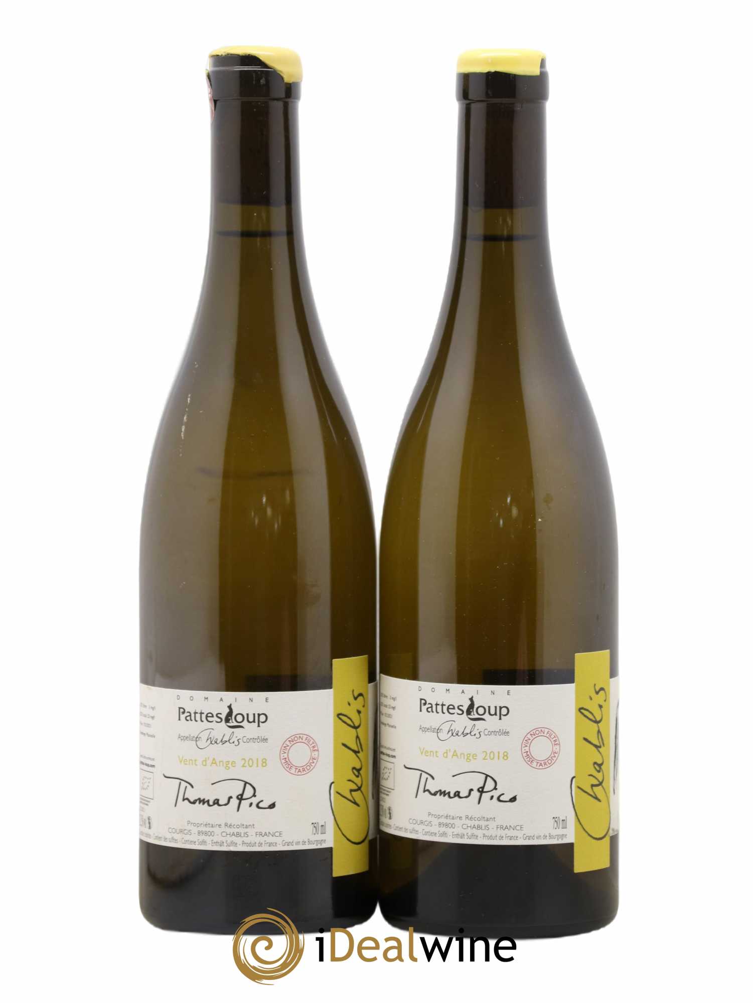 Chablis Vent d'Ange Pattes Loup (Domaine) 2018 - Posten von 2 Flaschen - 0