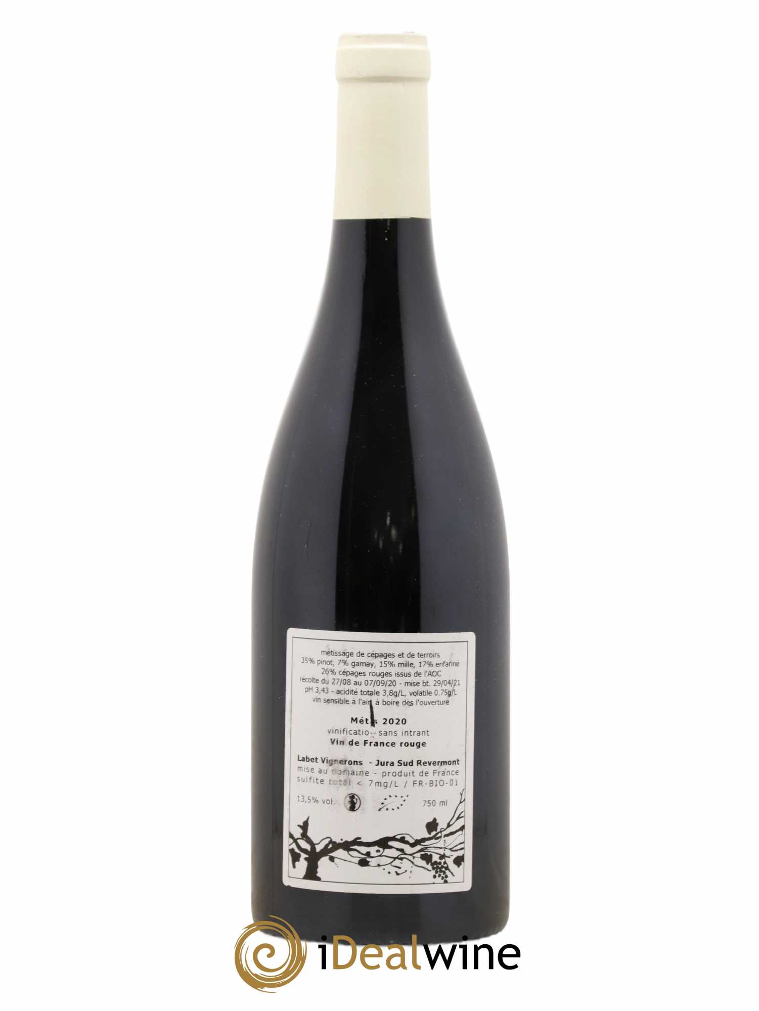 Vin de France Métis Romain - Julien - Charline Labet 2020 - Lot de 1 bouteille - 1