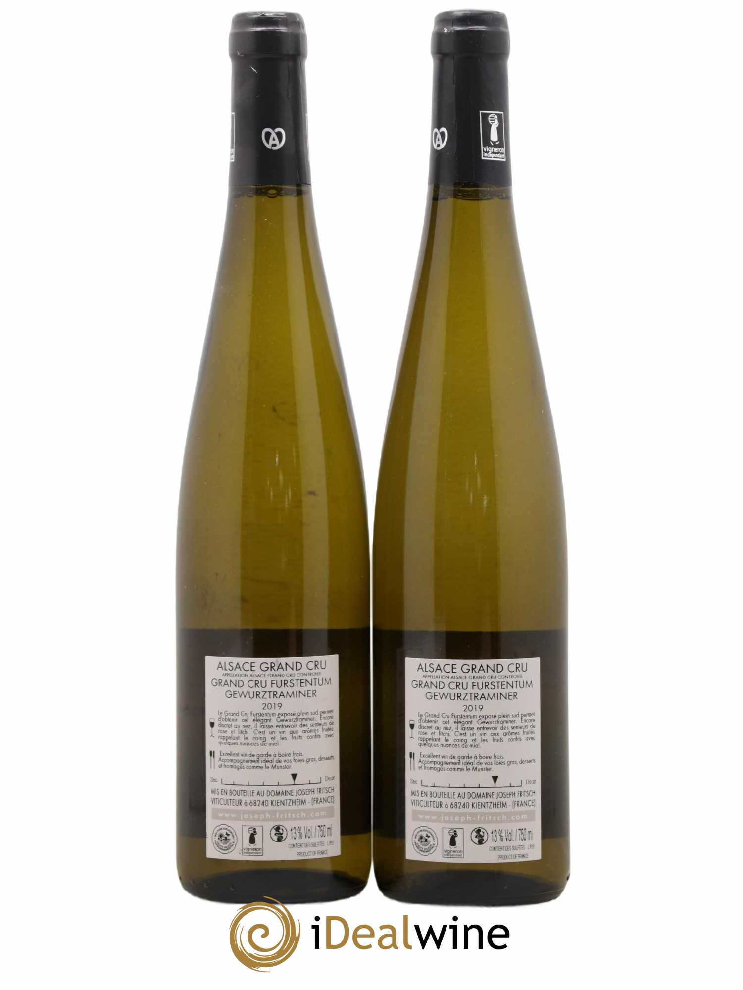 Alsace Gewurztraminer Furstentum Joseph Fritsch (sans prix de réserve) 2019 - Posten von 2 Flaschen - 1