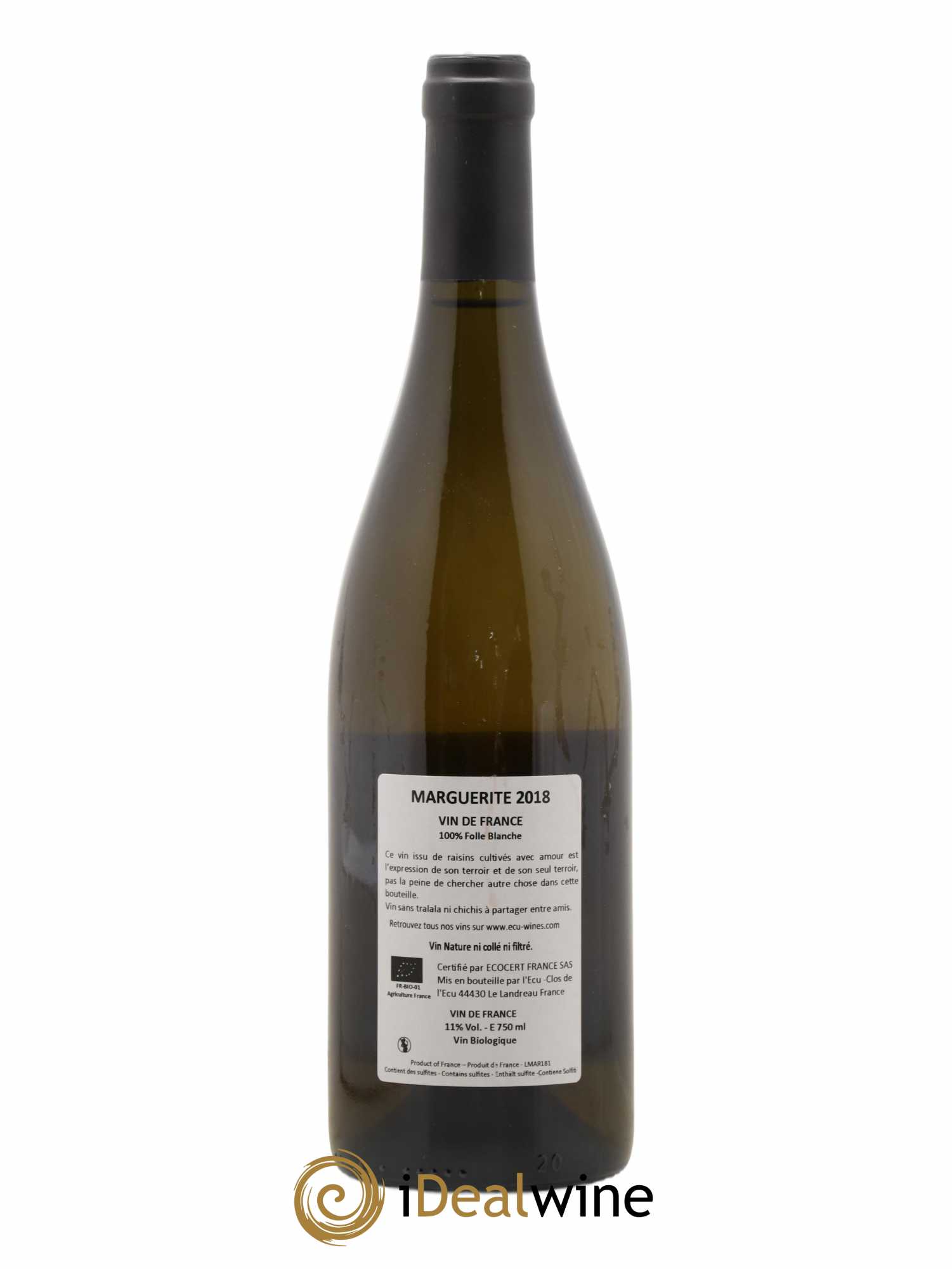 Vin de France Marguerite Domaine de L'Ecu  (sans prix de réserve) 2018 - Lot de 1 bouteille - 1