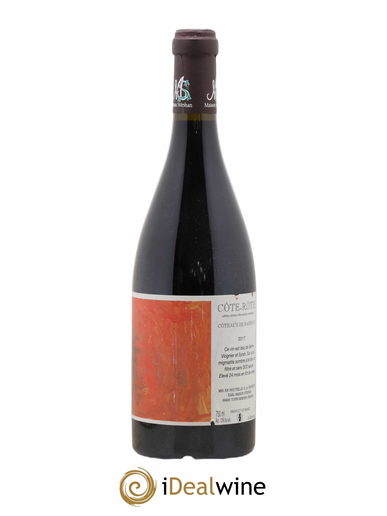 Côte-Rôtie Coteaux de Bassenon Jean-Michel Stephan 2017 - Lot de 1 bouteille - 0
