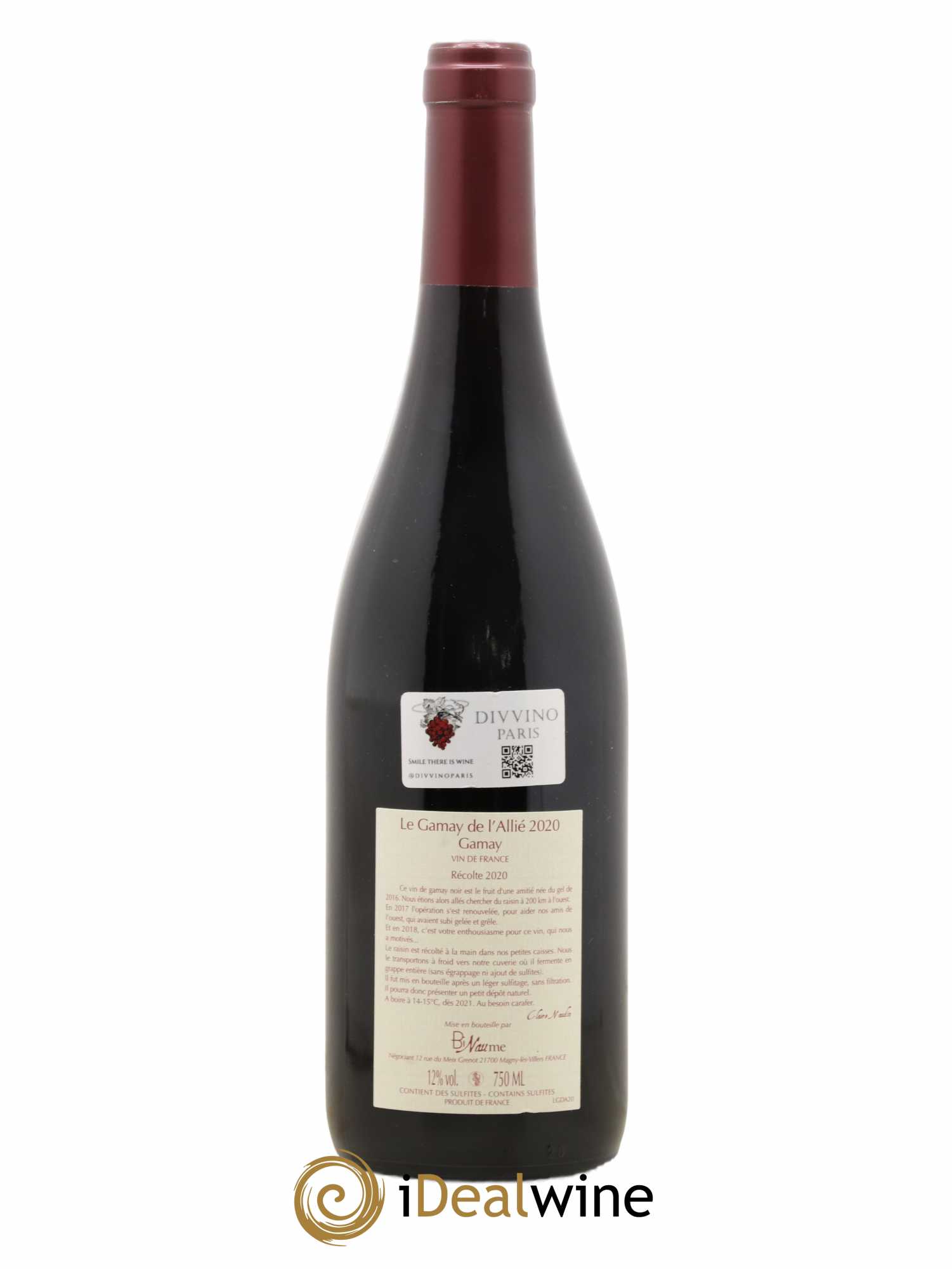 Vin de France Le Gamay de l'Allié Naudin-Ferrand (Domaine) 2020 - Lot de 1 bouteille - 1