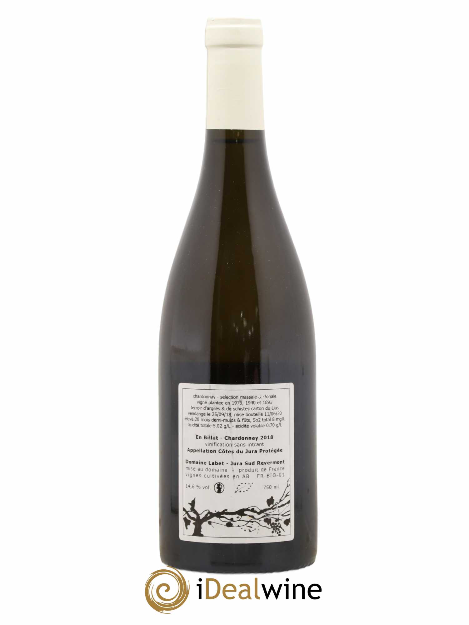 Côtes du Jura Chardonnay En Billat Labet (Domaine) 2018 - Lot de 1 bouteille - 1