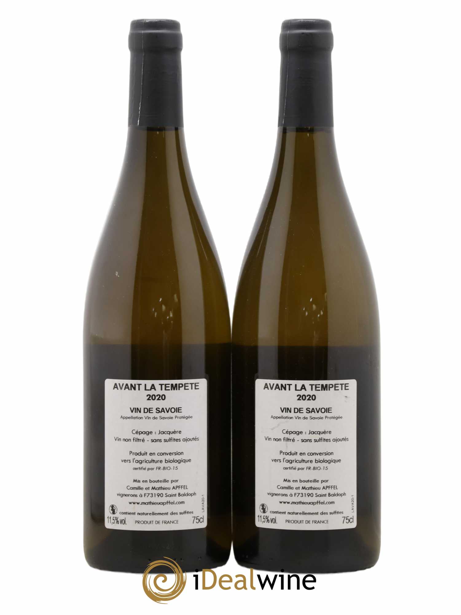 Vin de Savoie Avant la tempête Domaine Matthieu Apffel 2020 - Posten von 2 Flaschen - 1