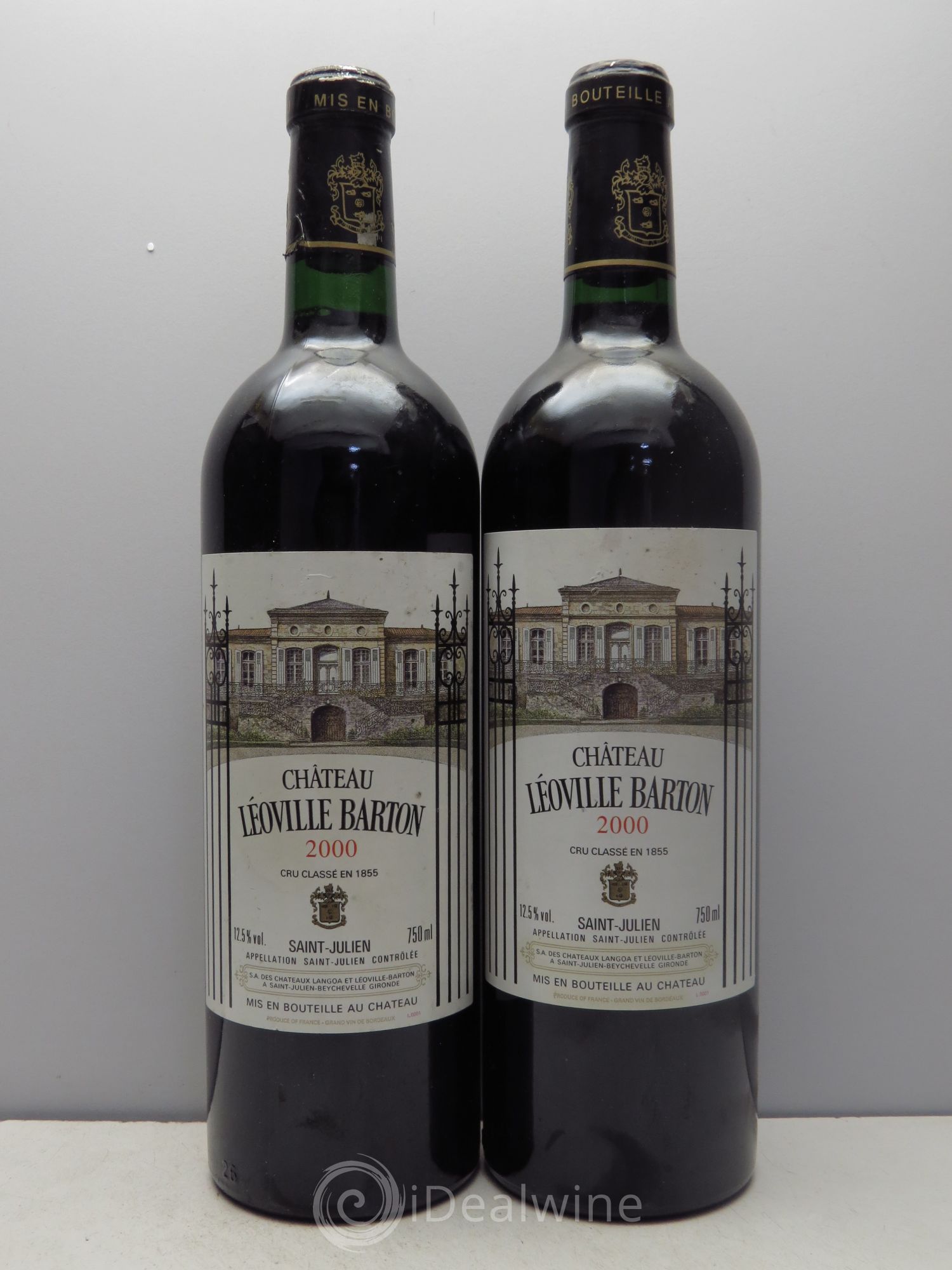Château Léoville Barton 2ème Grand Cru Classé 2000 - Lot de 2 bouteilles - 0