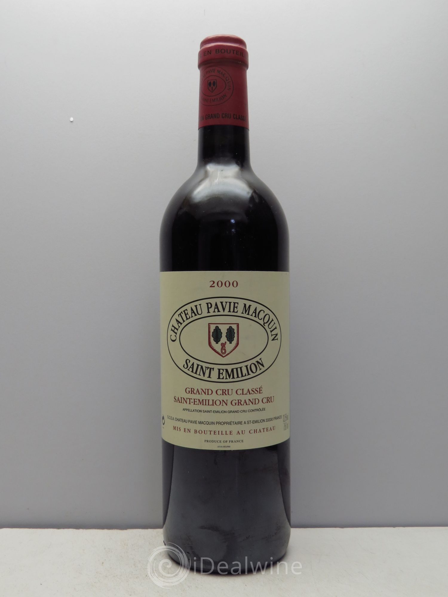 Château Pavie Macquin 1er Grand Cru Classé B 2000 - Lot de 1 bouteille - 0